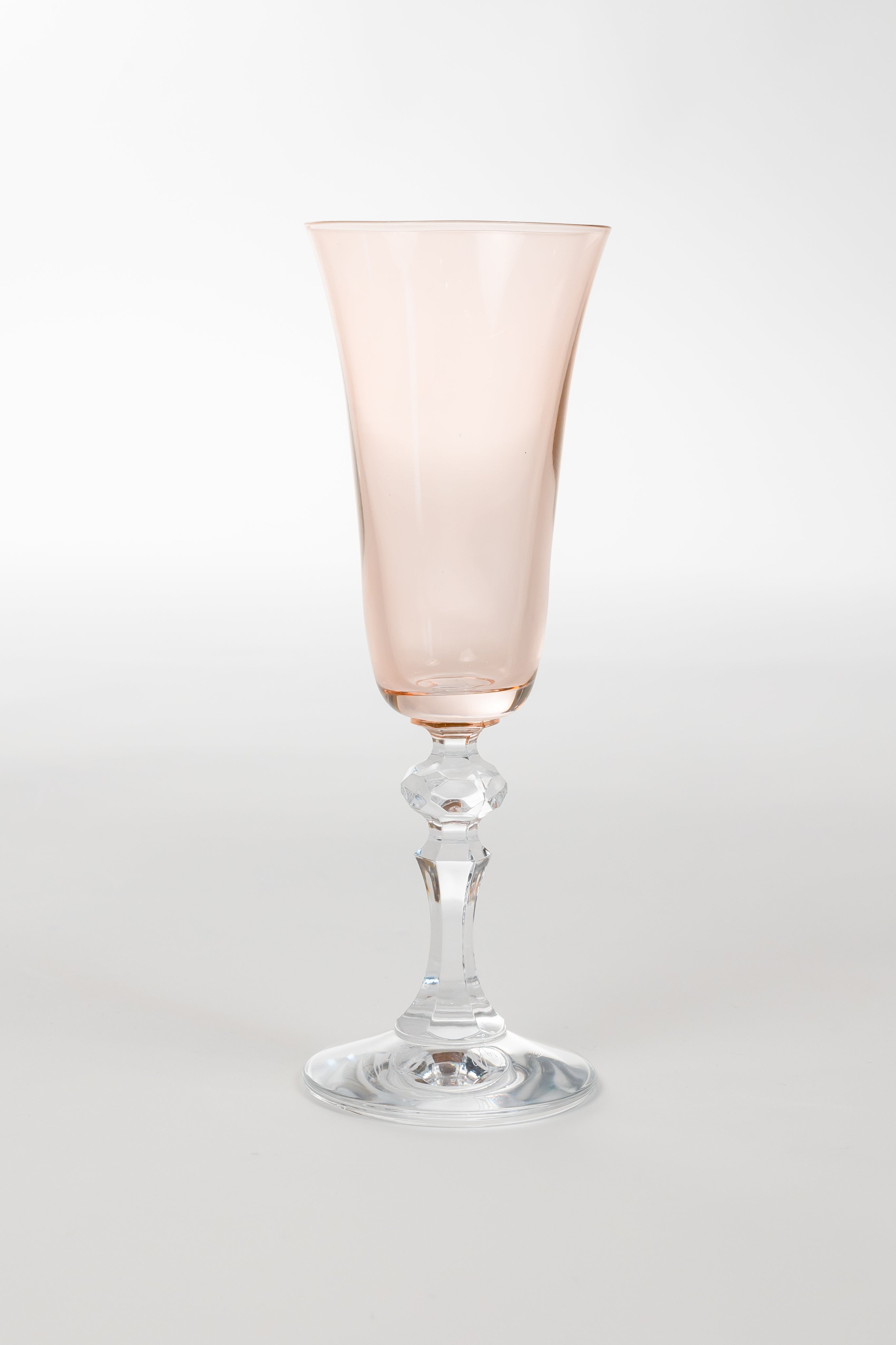 Estelle Colored Regal Flute With Clear Stem - Set of 6 {Blush Pink}