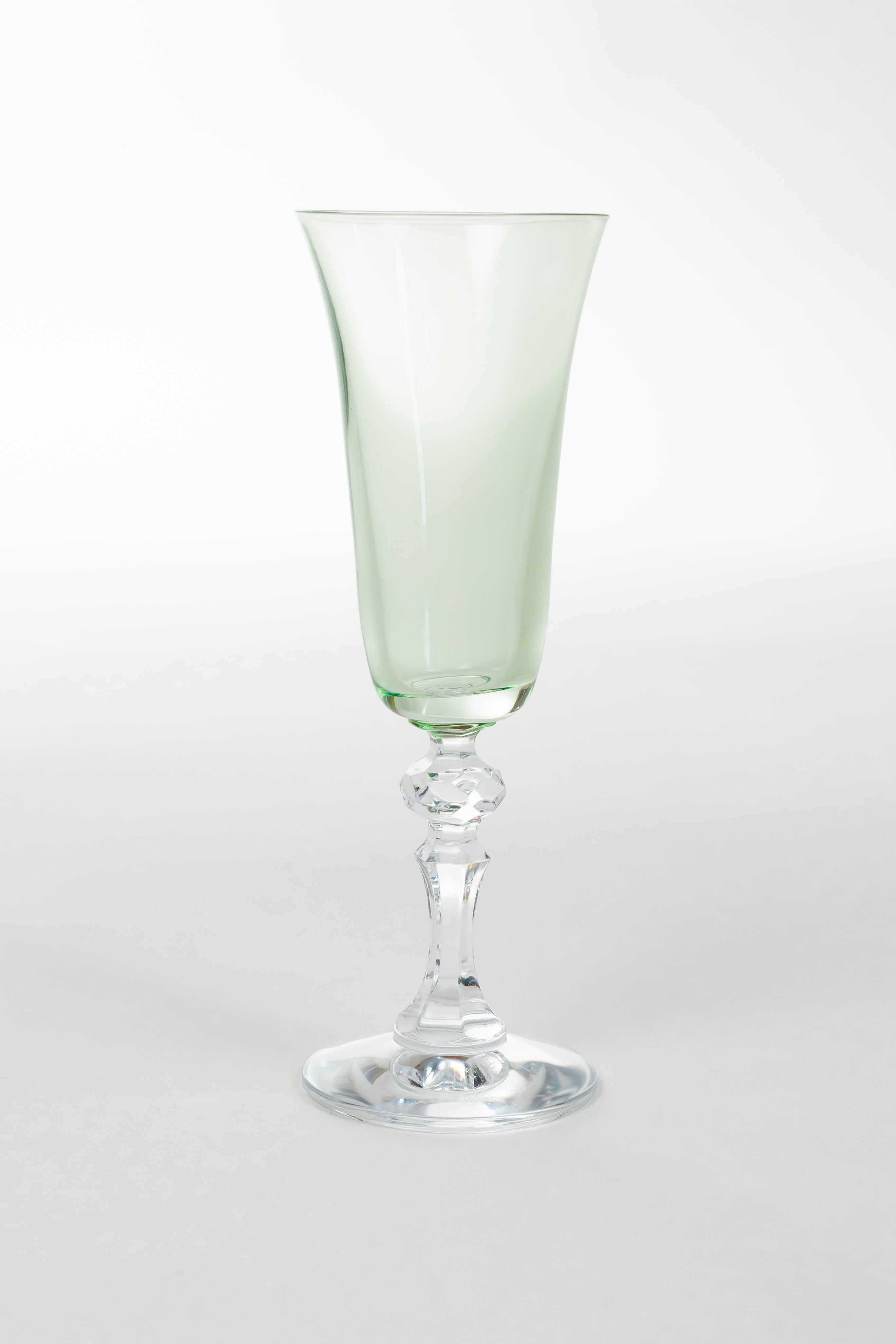 Estelle Colored Regal Flute With Clear Stem - Set of 6 {Mint Green}