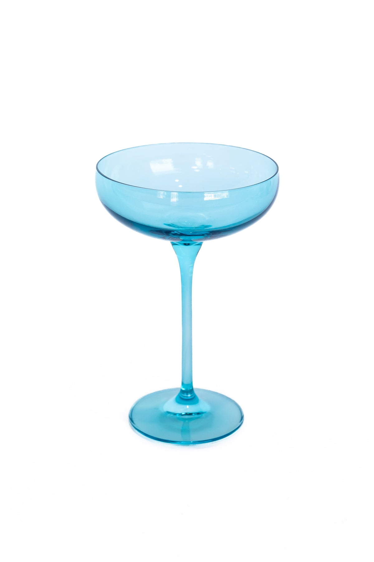 Estelle Colored Champagne Coupe Stemware - Set of 2 {Ocean Blue}
