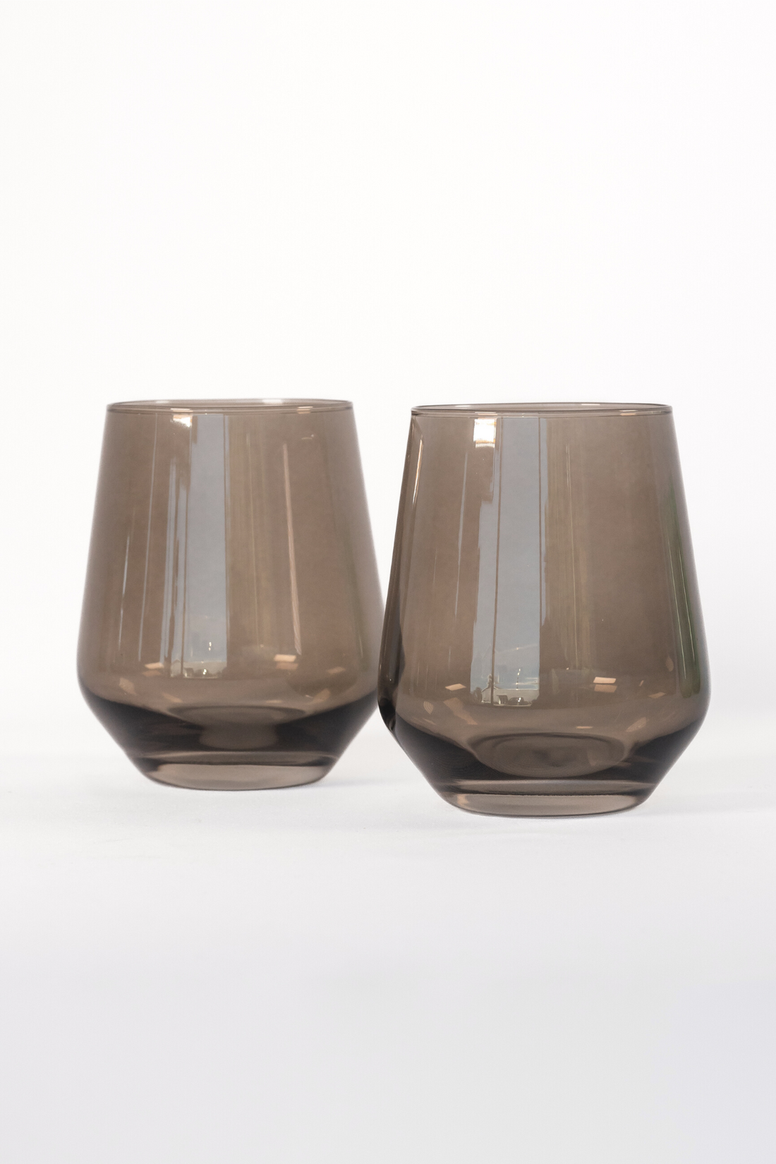 Estelle Colored Wine Stemless - Set of 2 {Gray Smoke}