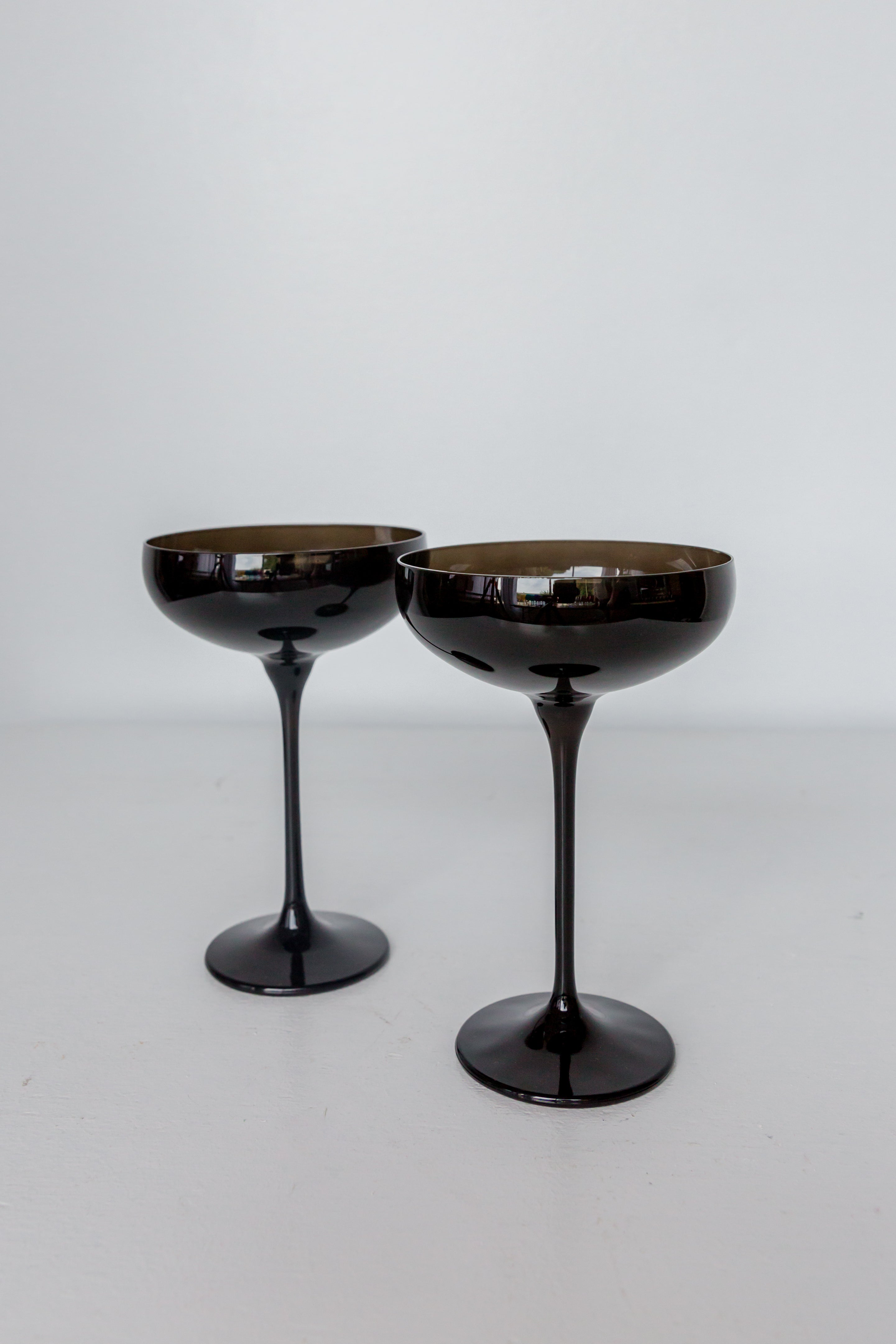 Ettore Sottsass - Orfeo Calice Flute Nero Champagne Goblet (Black) (Twin Pack Ettore Sottsass - Orfeo Calice Flute Nero Champagne Goblet (Black) (Twin Pack