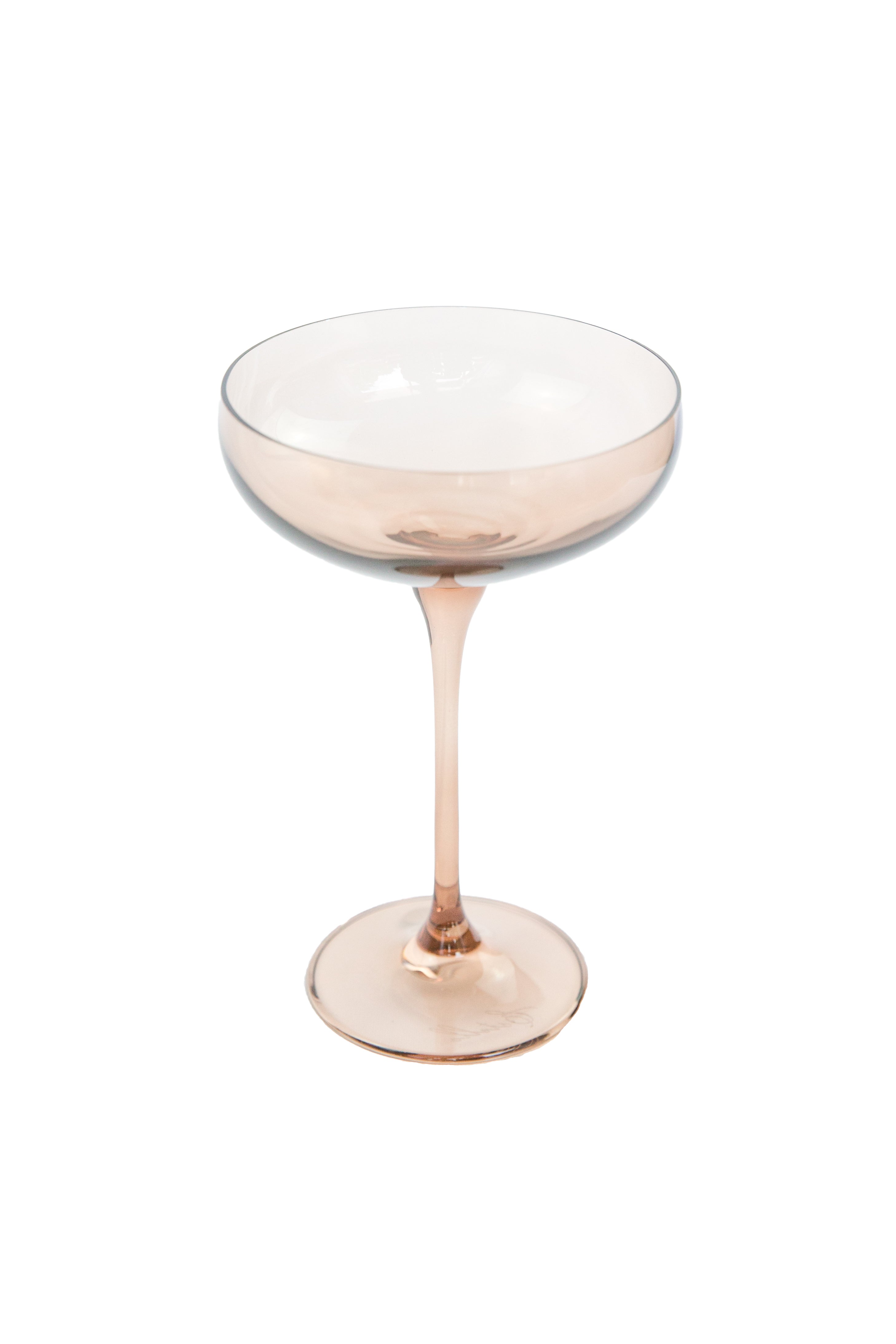 Estelle Colored Champagne Coupe Stemware - Set of 6 {Mocha Mousse (Our Amber Smoke)}
