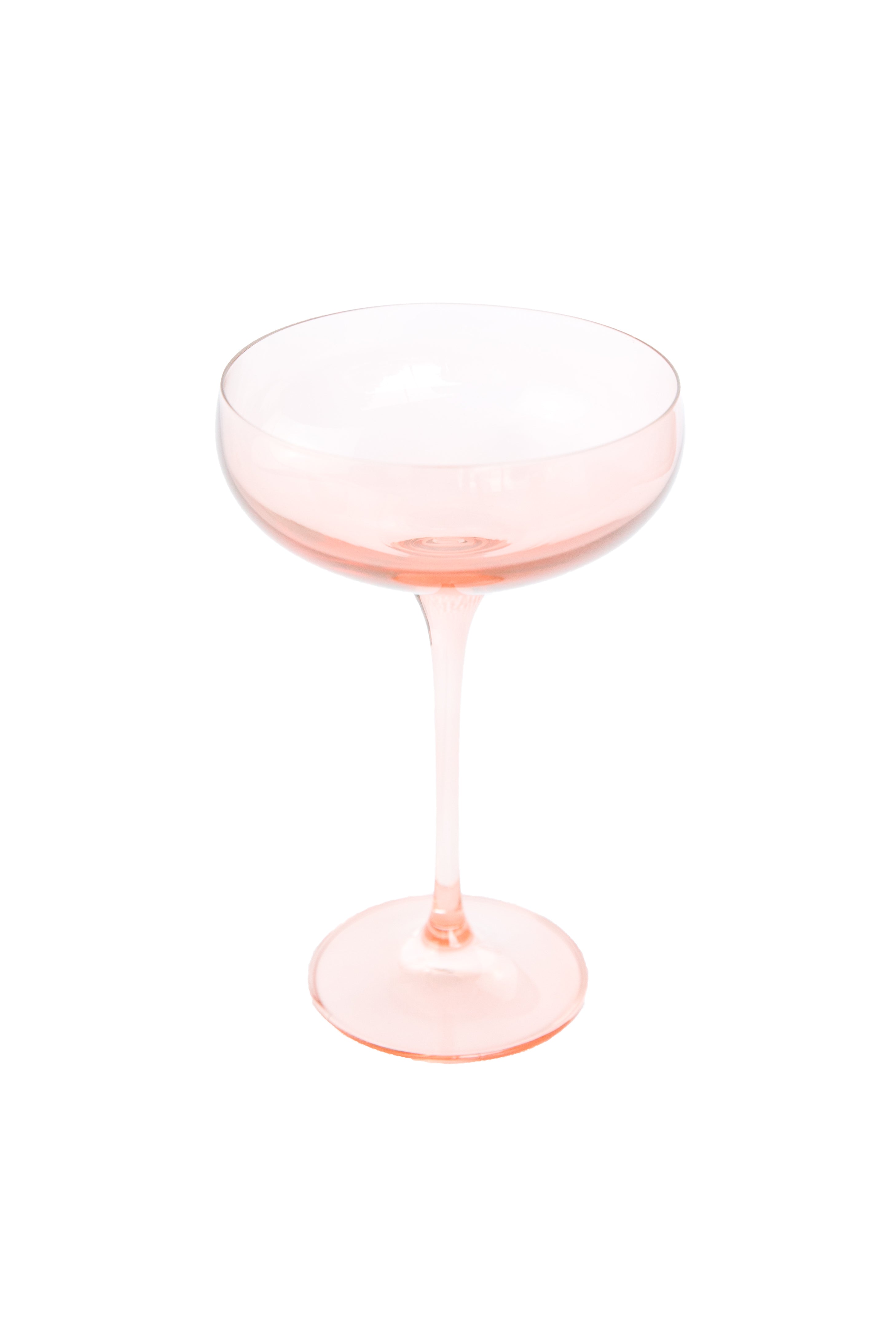 Estelle Colored Champagne Coupe Stemware - Set of 6 {Blush Pink}