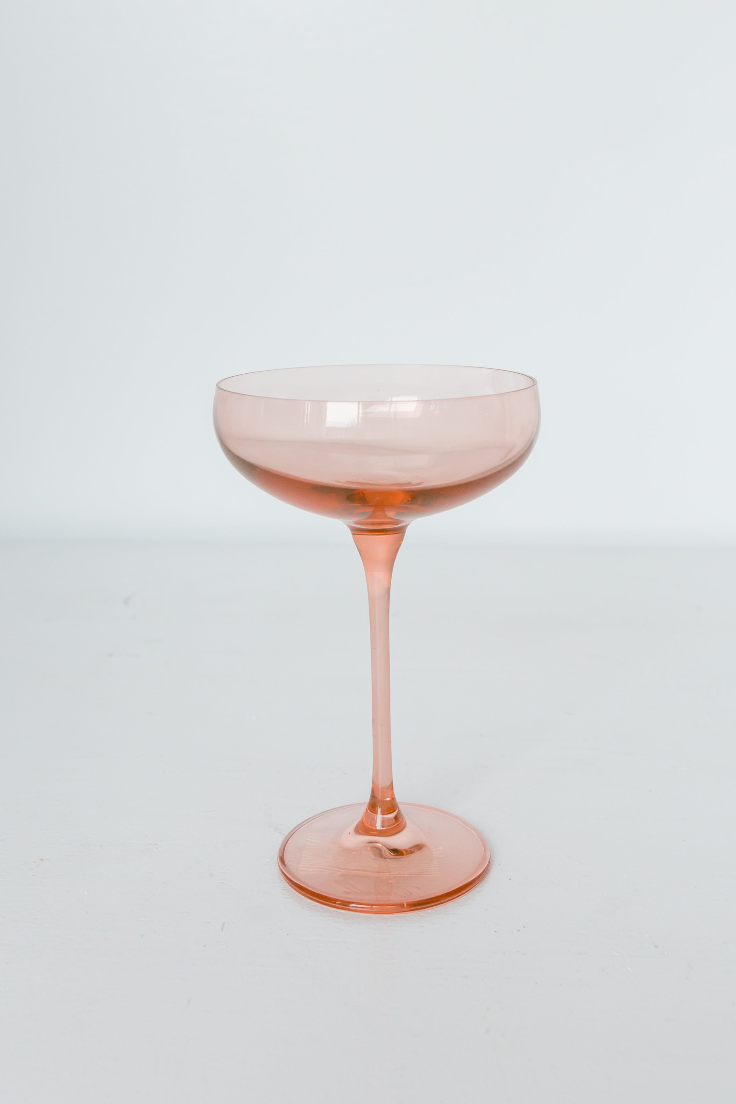 Estelle Colored Champagne Coupe Stemware - Set of 6 {Blush Pink}