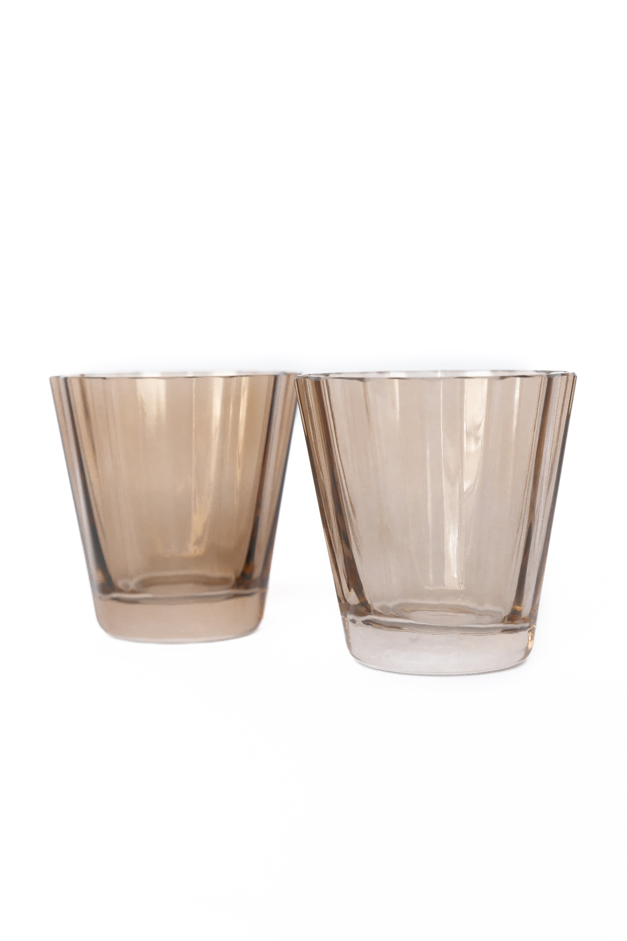 Estelle Colored Sunday Low Balls - Set of 2 {Mocha Mousse (Our Amber Smoke)}
