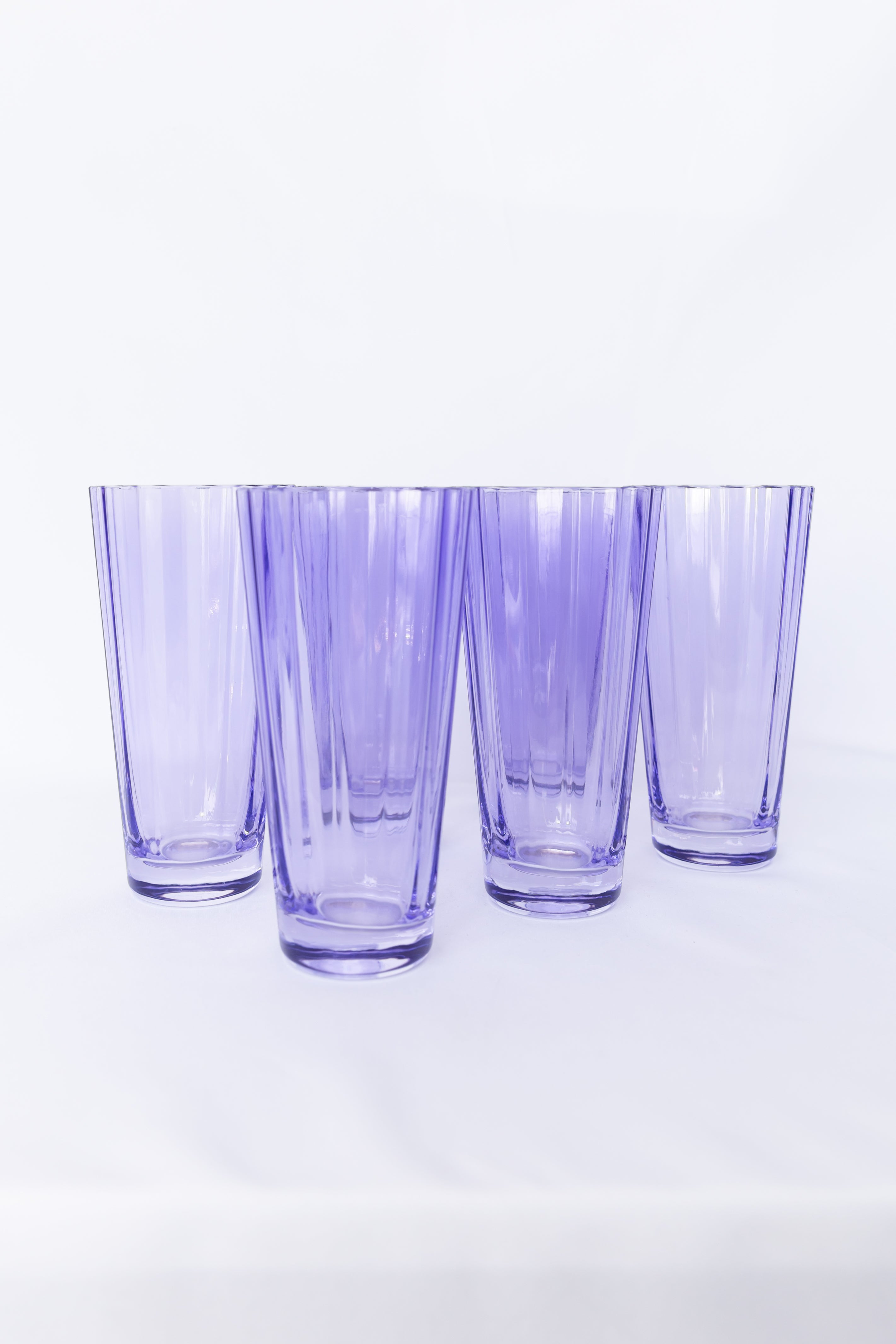 Estelle Colored Glass Estelle Sunday Collection Glasses, Set of 6 - Highball Glasses, F52 Mixed Set