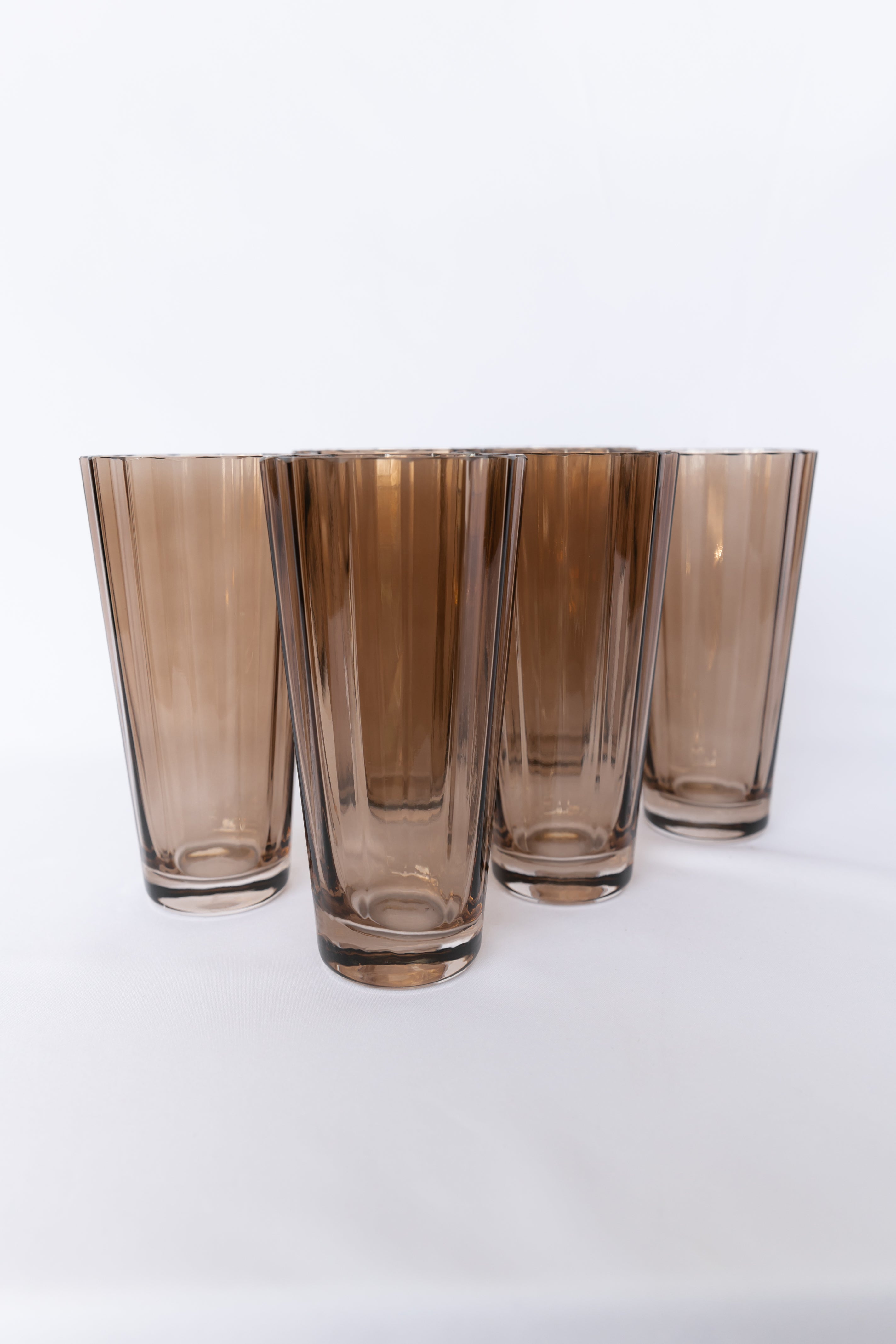 Estelle Colored Sunday High Balls - Set of 6 {Mocha Mousse (Our Amber Smoke)}