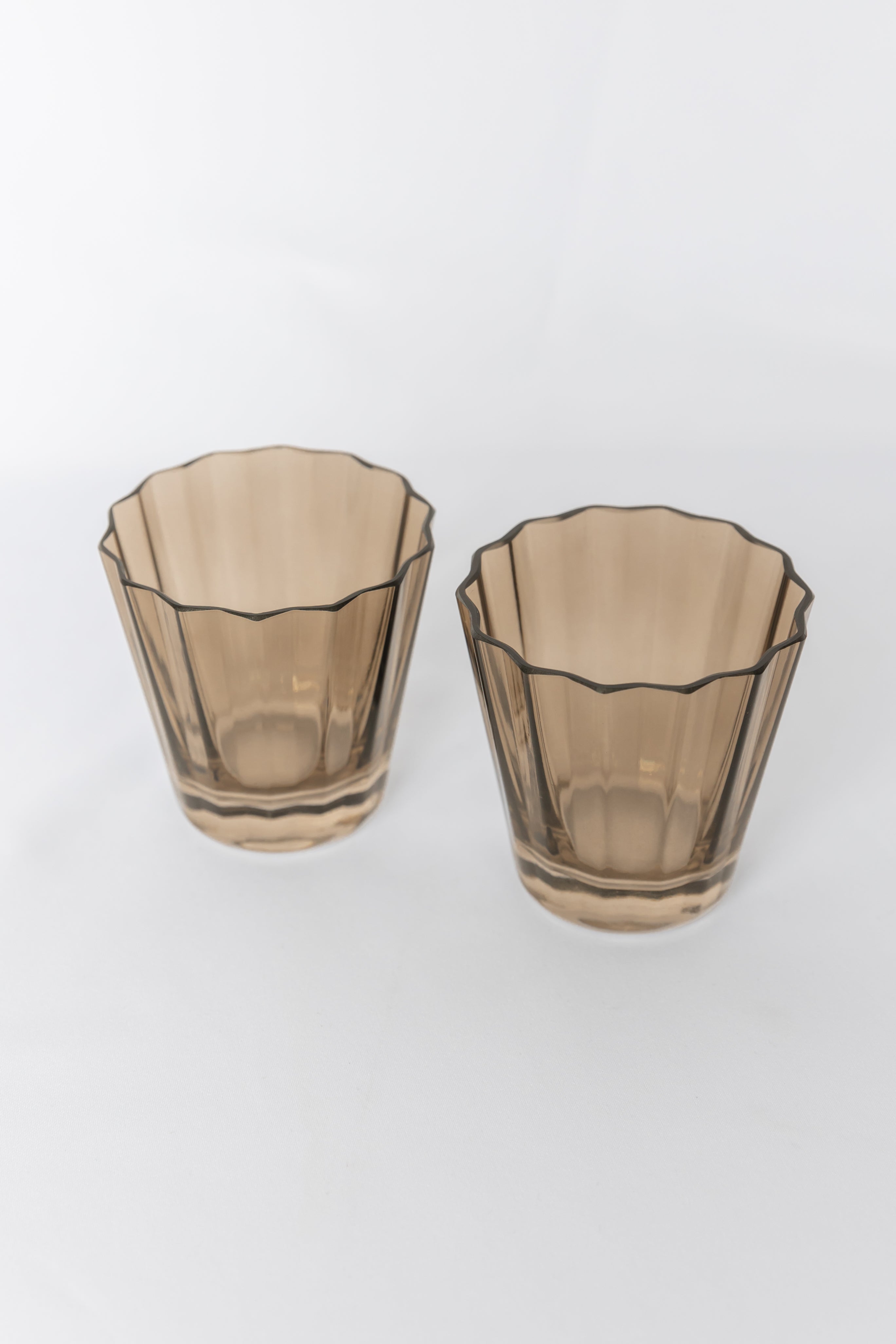 Estelle Colored Sunday Low Balls - Set of 2 {Mocha Mousse (Our Amber Smoke)}