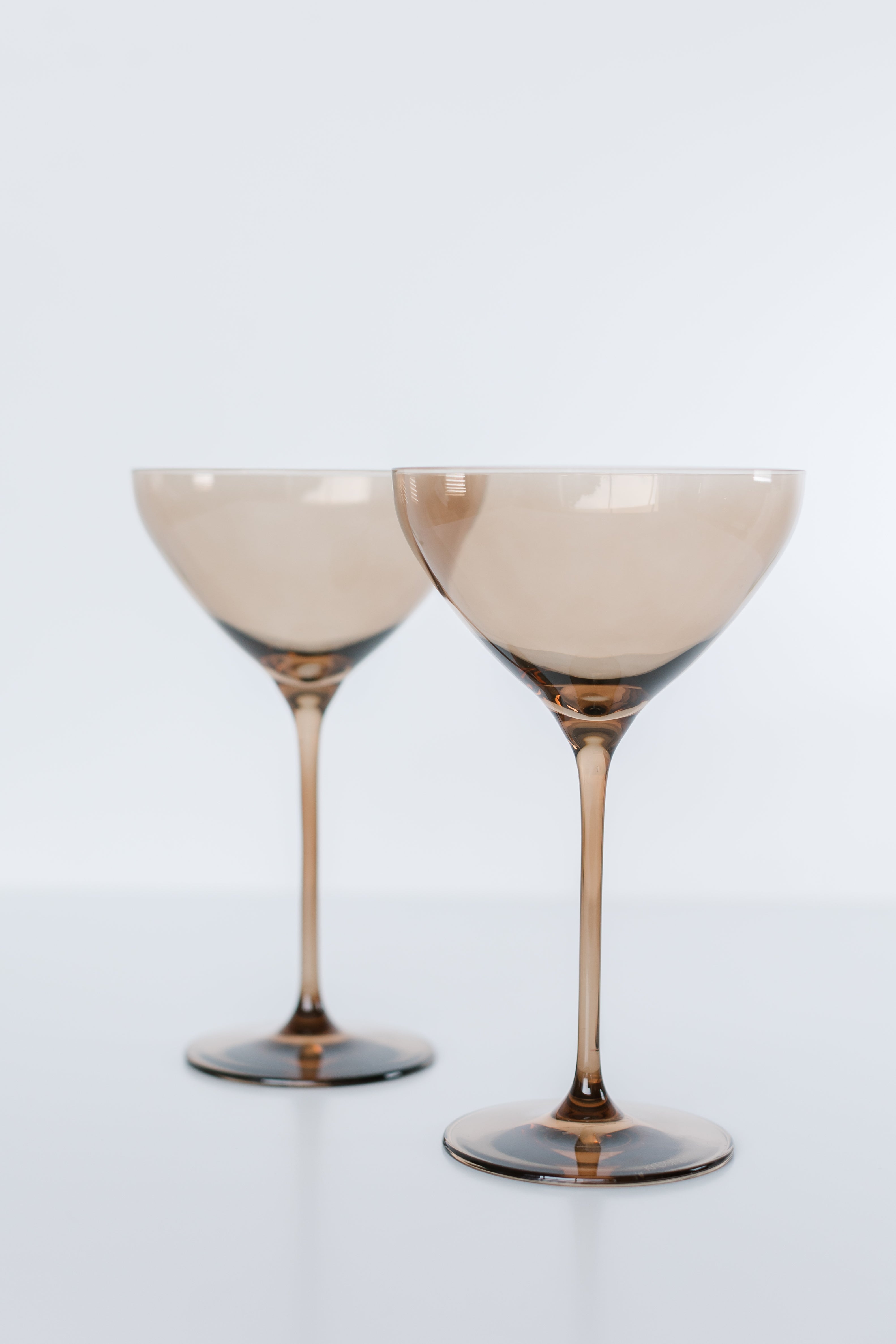 Estelle Colored Martini Glass - Set of 2 {Mocha Mousse (Our Amber Smoke)}