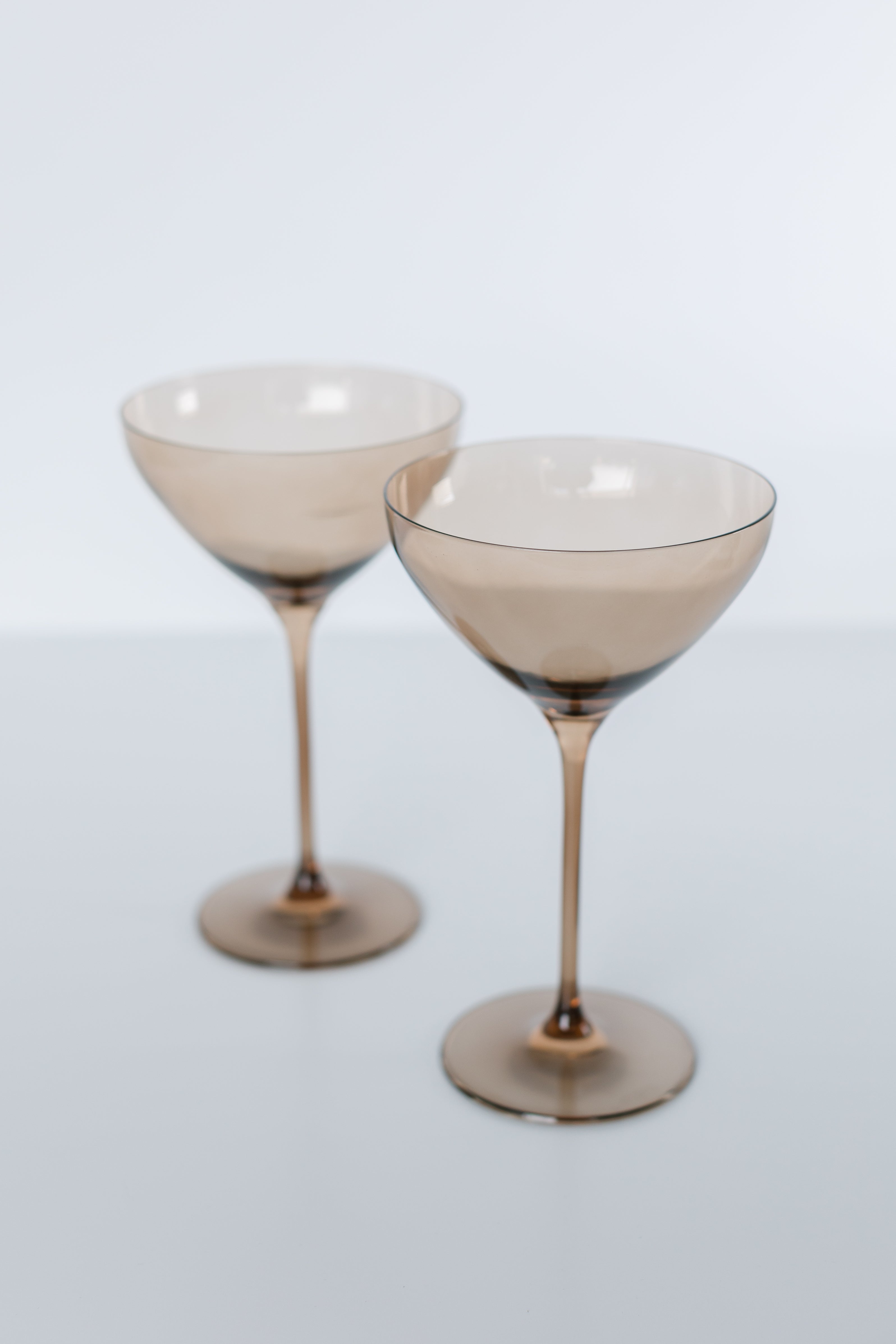 Estelle Colored Martini Glass - Set of 2 {Mocha Mousse (Our Amber Smoke)}