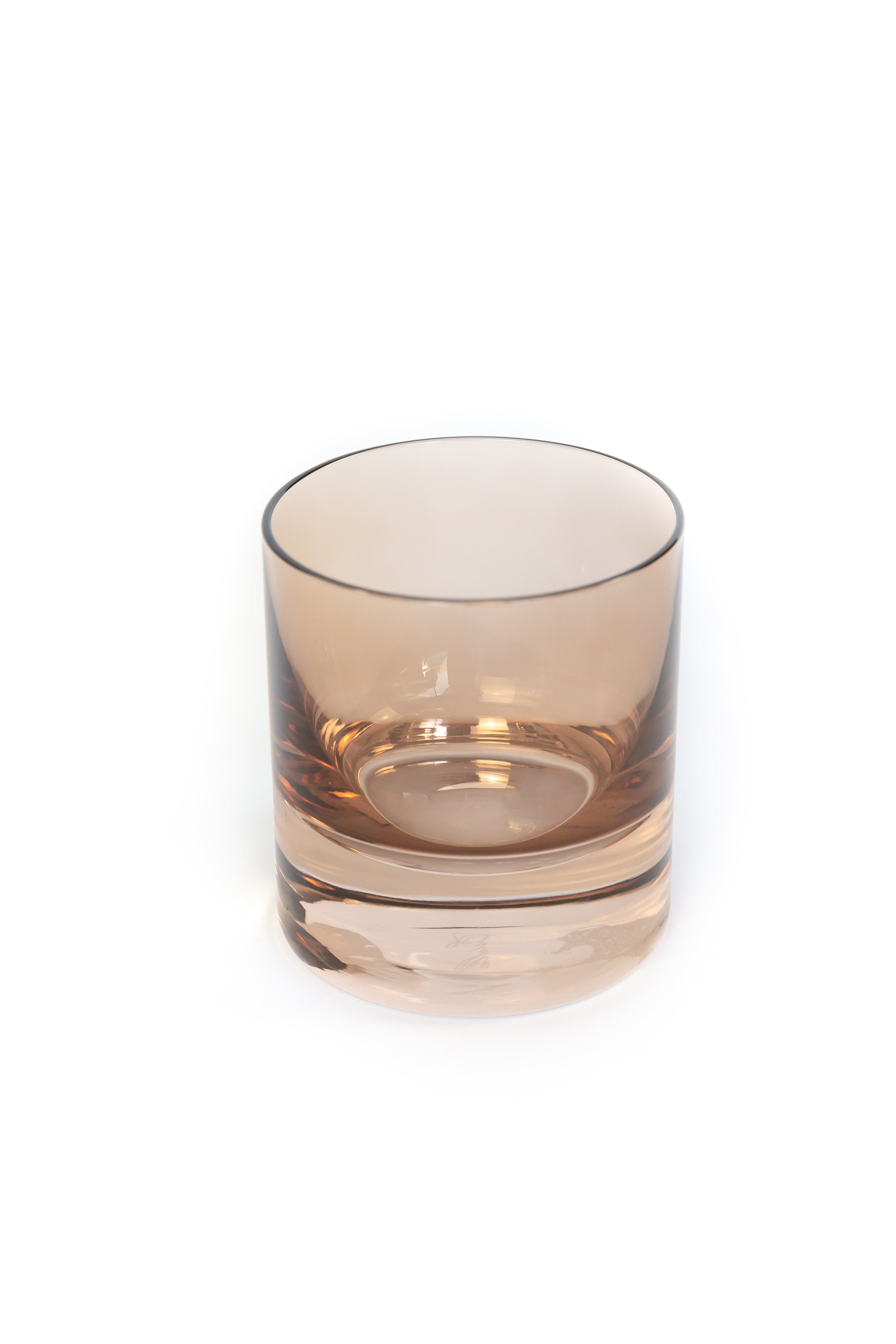 Estelle Colored Rocks Glass - Set of 2 {Mocha Mousse (Our Amber Smoke)}