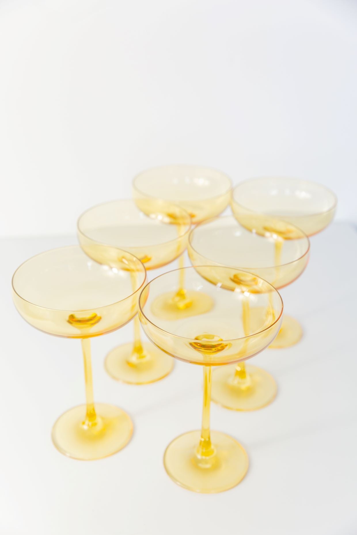 Estelle Colored Champagne Flute - Set of 6 {Yellow}