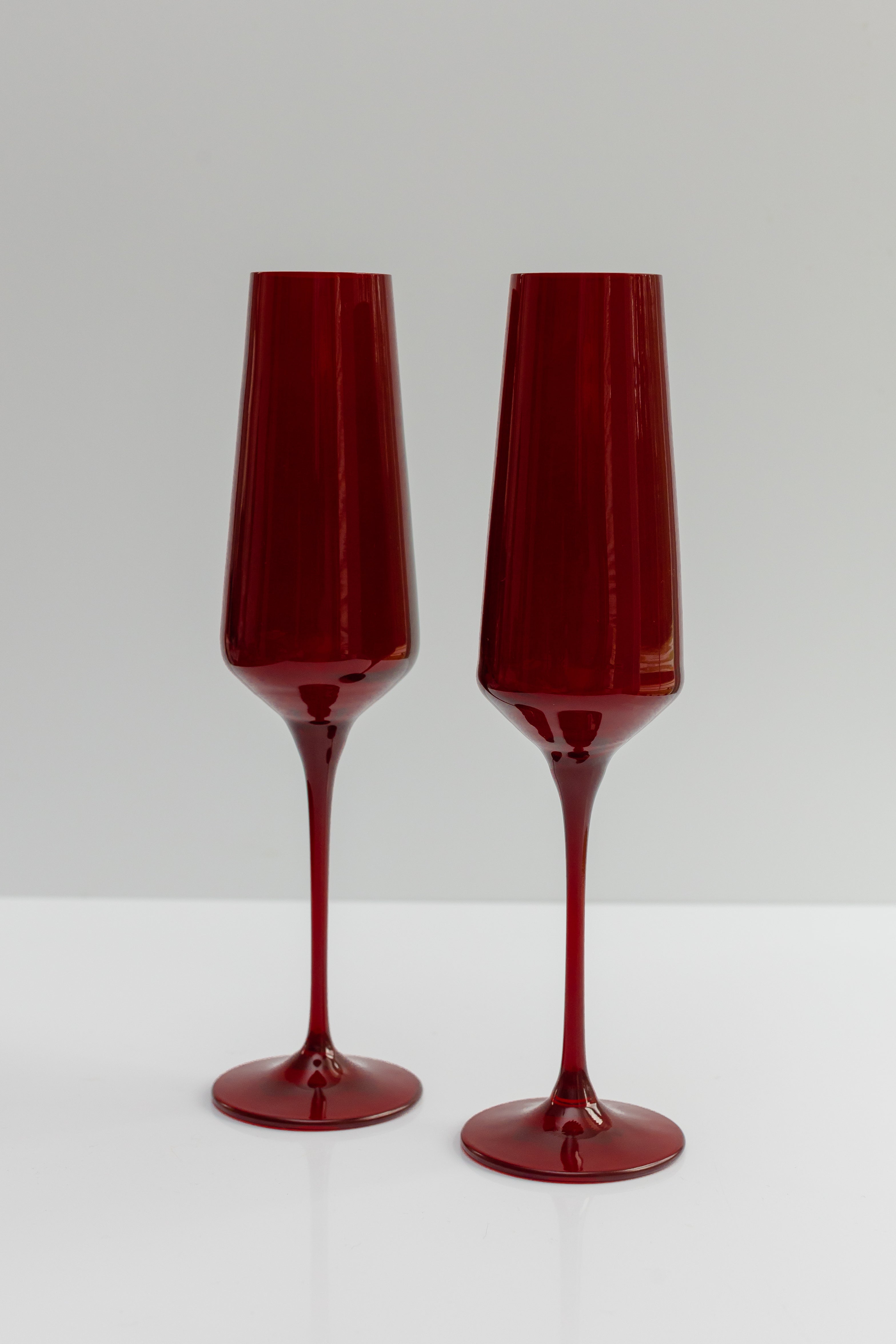 Vintage Ruby Red Martini Glasses -  Norway