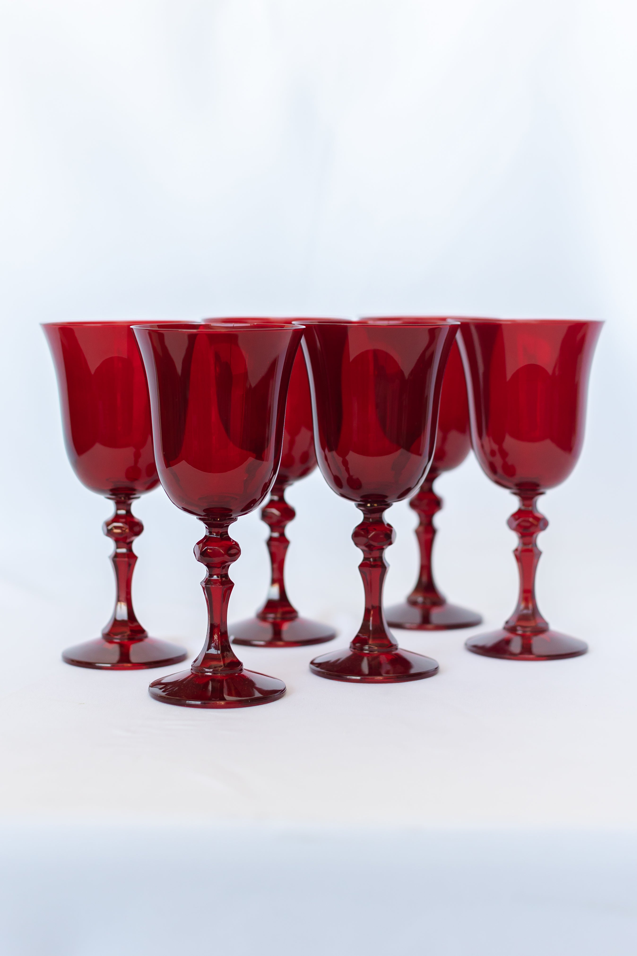 Estelle Colored Glass Tinted Regal Goblets 6-Piece Set