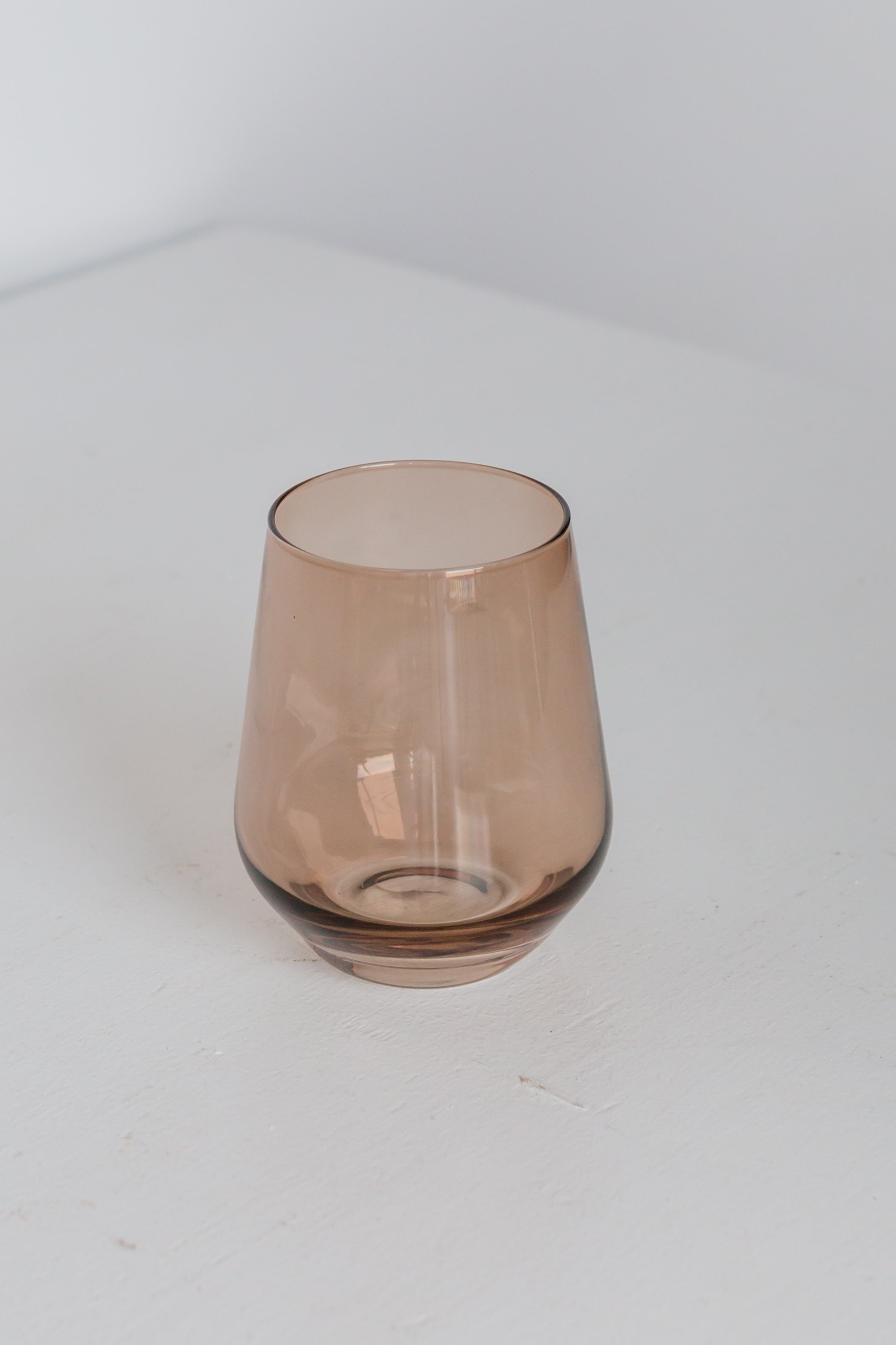 Estelle Colored Wine Stemless - Set of 2 {Mocha Mousse (Our Amber Smoke)}