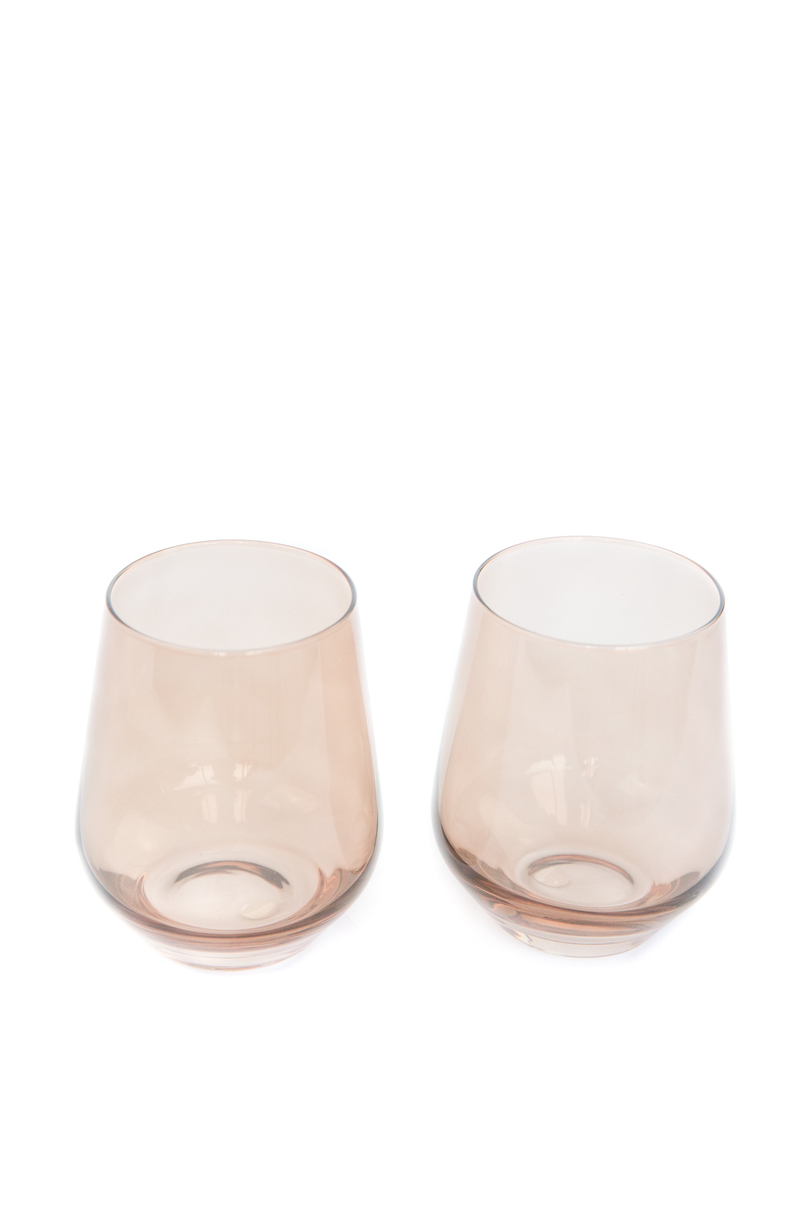 Estelle Colored Wine Stemless - Set of 2 {Mocha Mousse (Our Amber Smoke)}