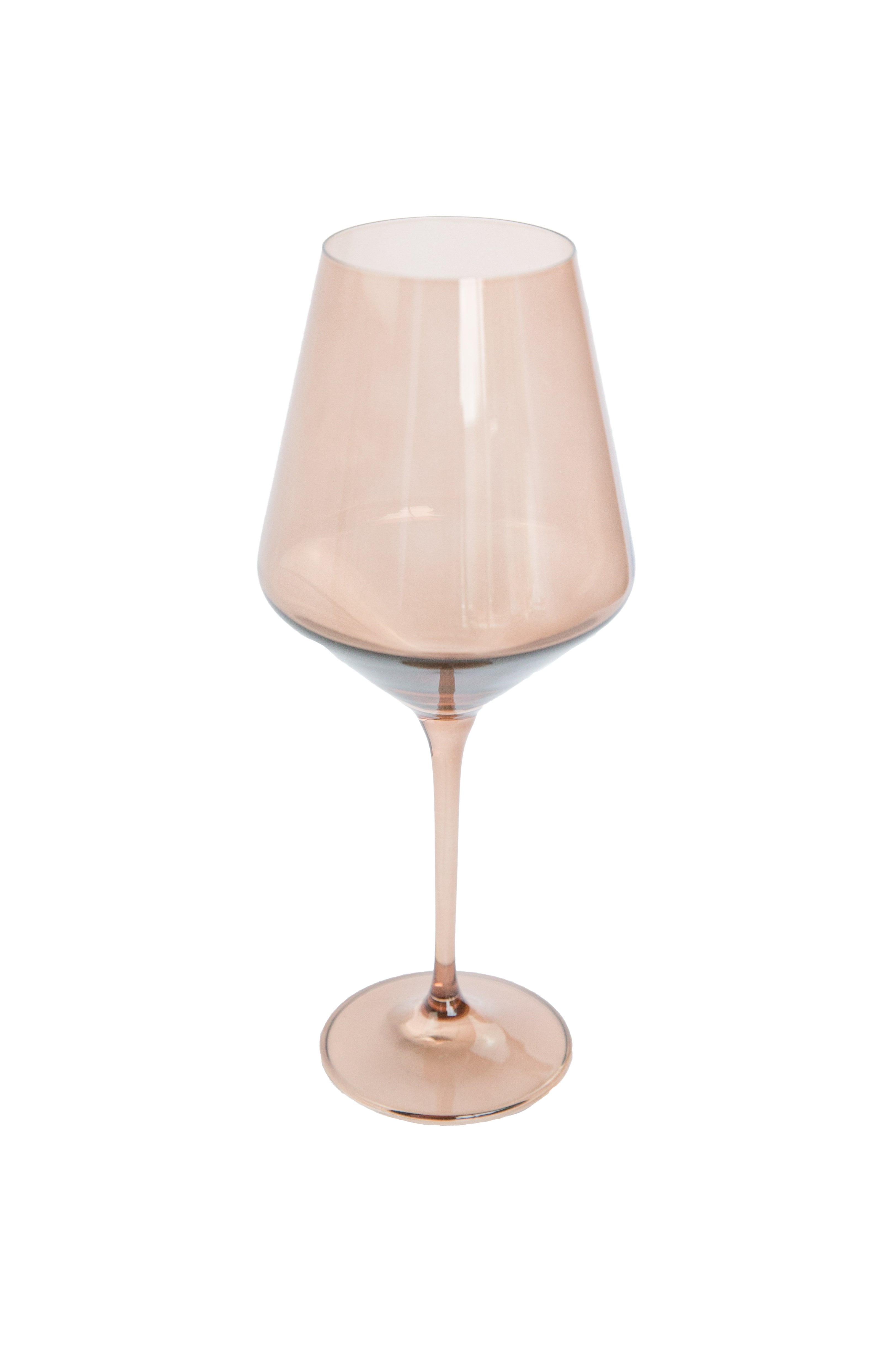Estelle Colored Wine Stemware - Set of 2 {Amber Smoke}