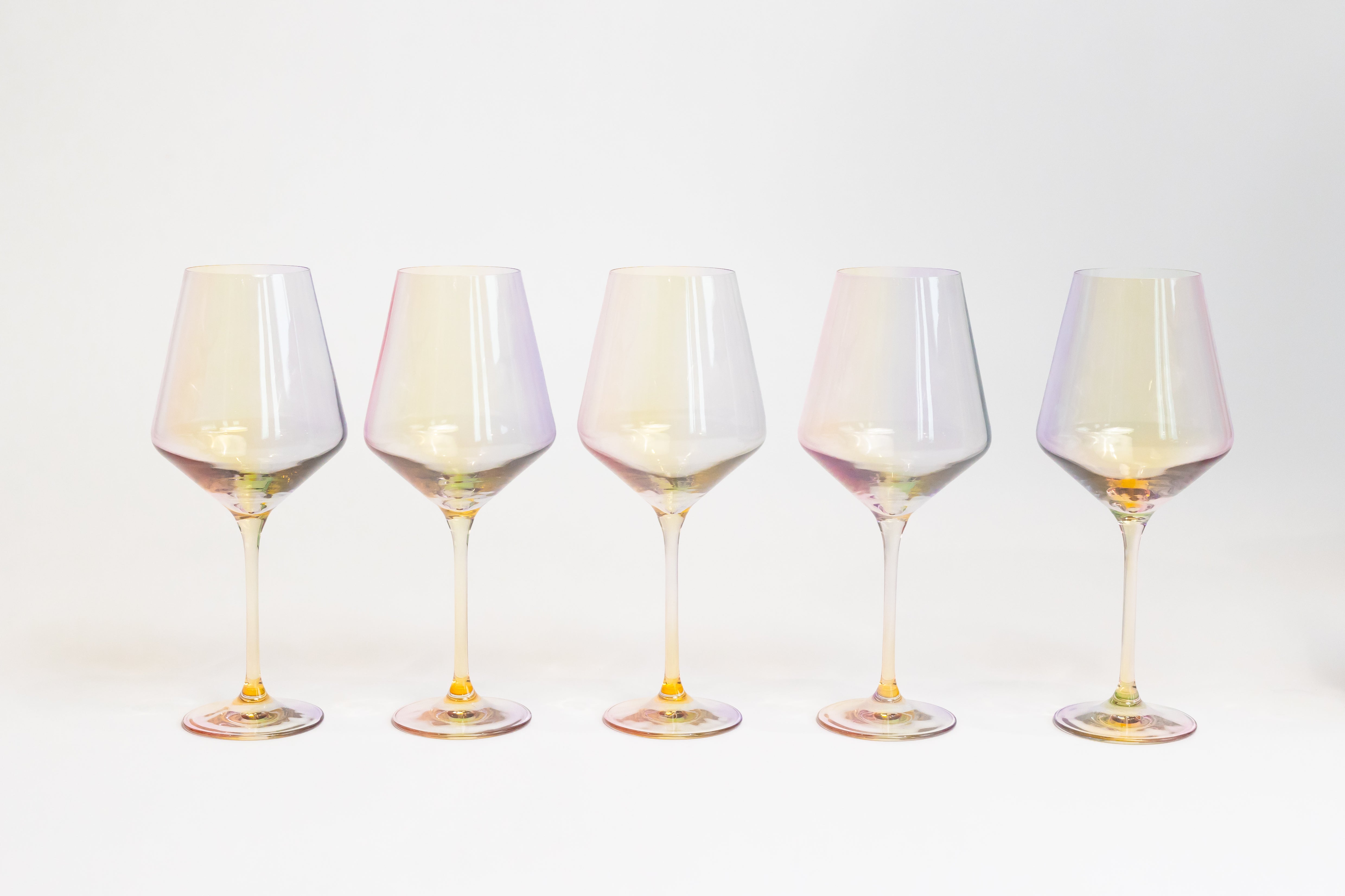 New Arrival Iridescent Stemware Estelle Colored Glass