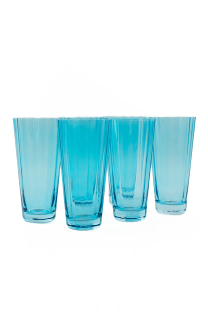 Estelle Colored Sunday High Balls - Set of 6 {Ocean Blue}