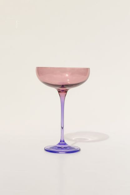 Estelle Colored Champagne Coupe - Set of 2 {Colorblock: Rose + Lavender}