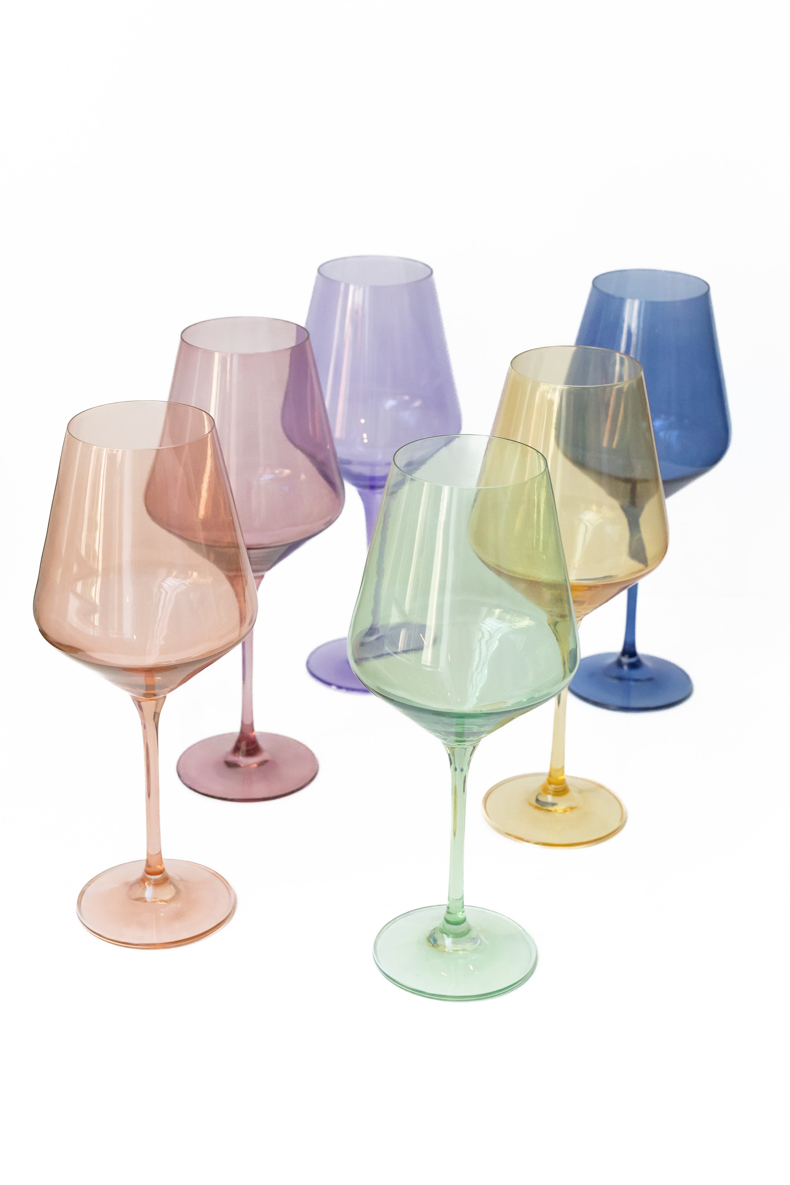 ESTELLE COLORED WINE STEMWARE - SET OF 6 Butterscotch main image 1