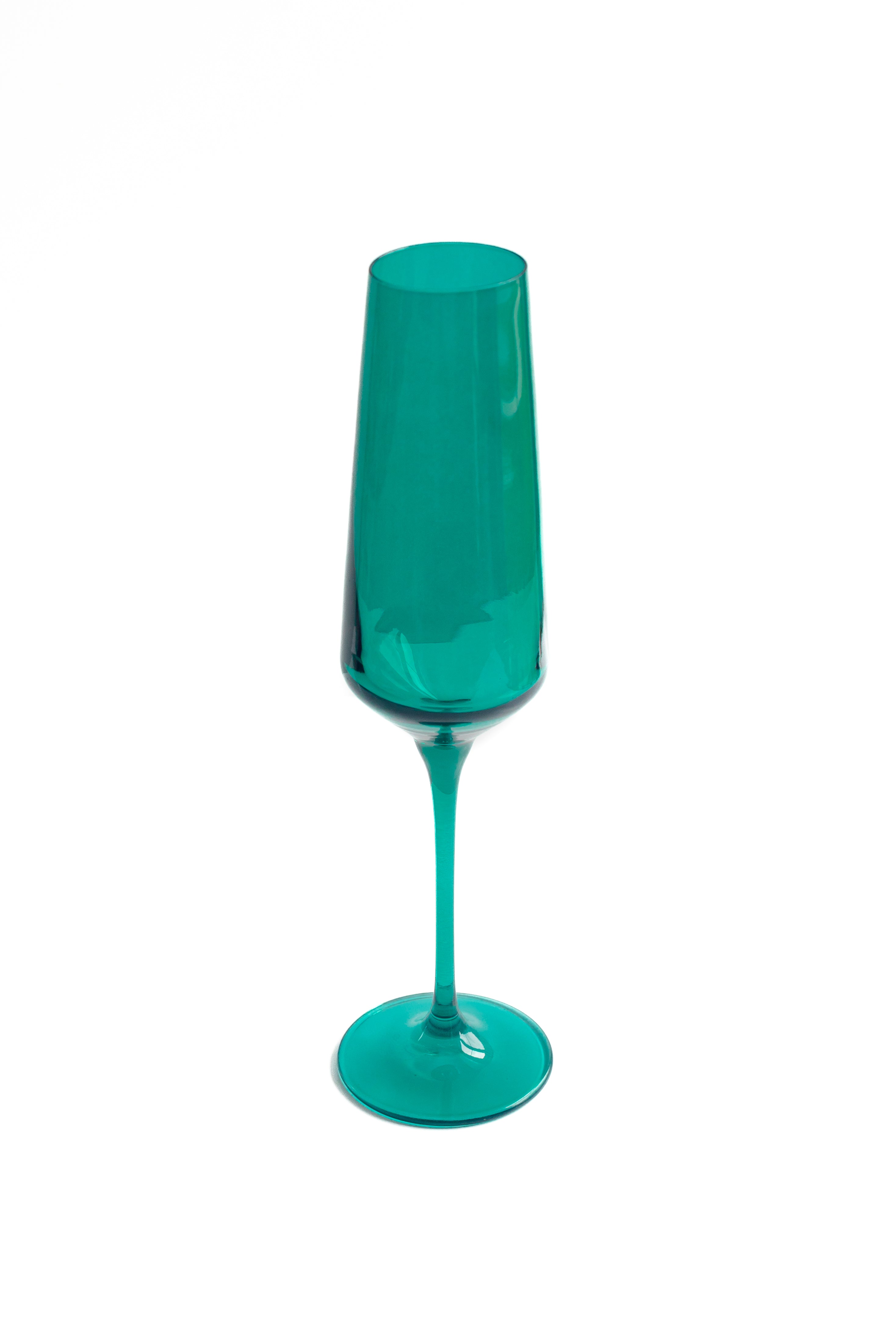 Estelle Colored Champagne Flute - Set of 2 {Emerald Green}