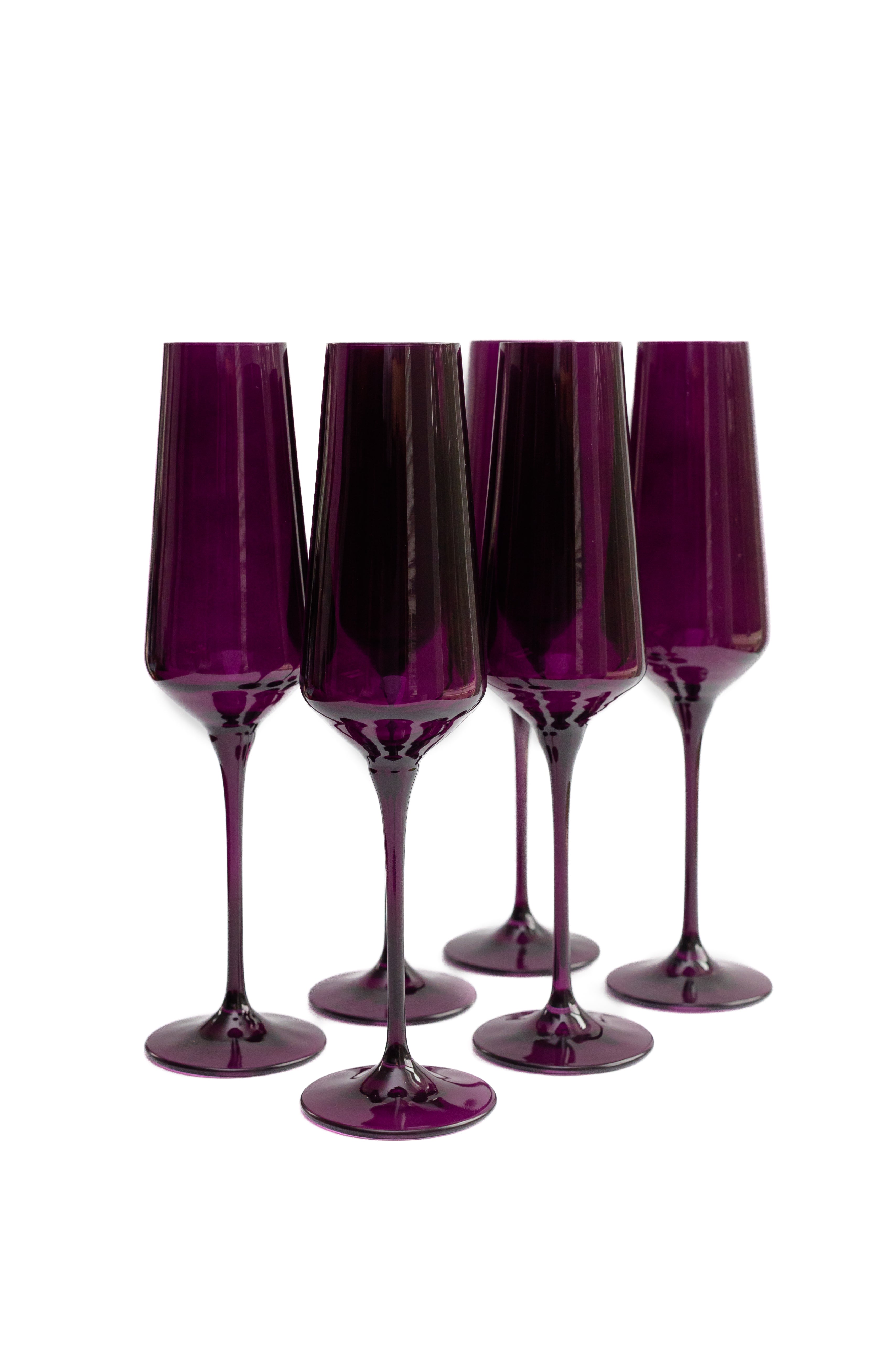 Estelle Colored Champagne Flute Set Of 6 Amethyst Estelle Colored   August 2022 Estelle Products 48 