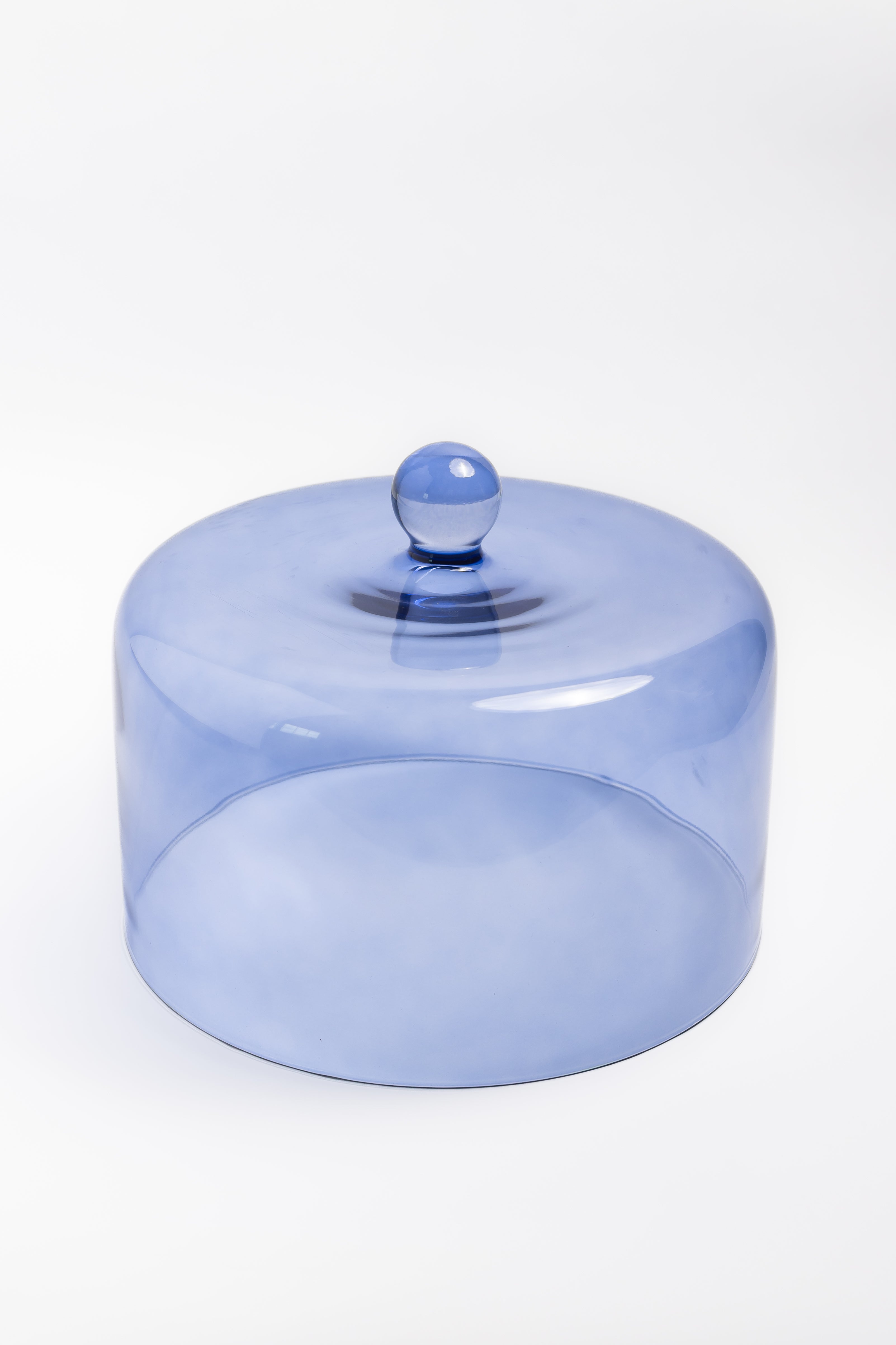 Estelle Colored Glass Cake Stand Dome - Thumbnail 4