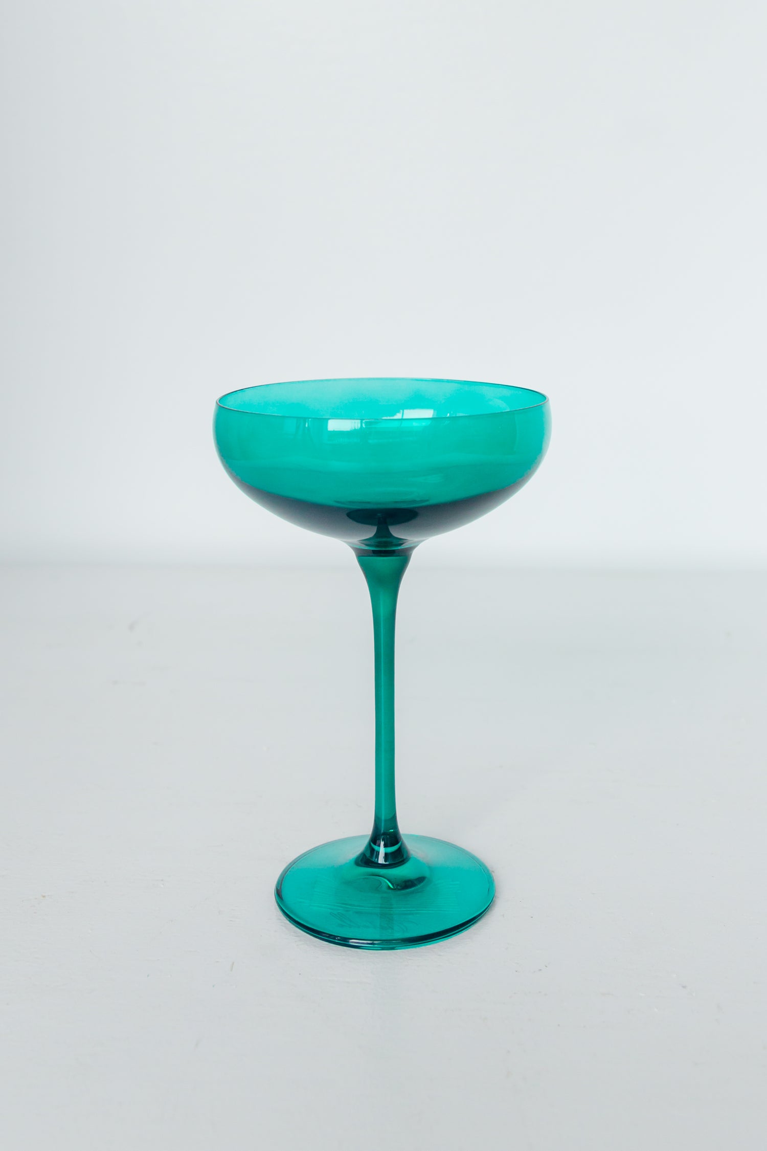 Estelle Colored Champagne Coupe Stemware - Set of 6 {Emerald Green}