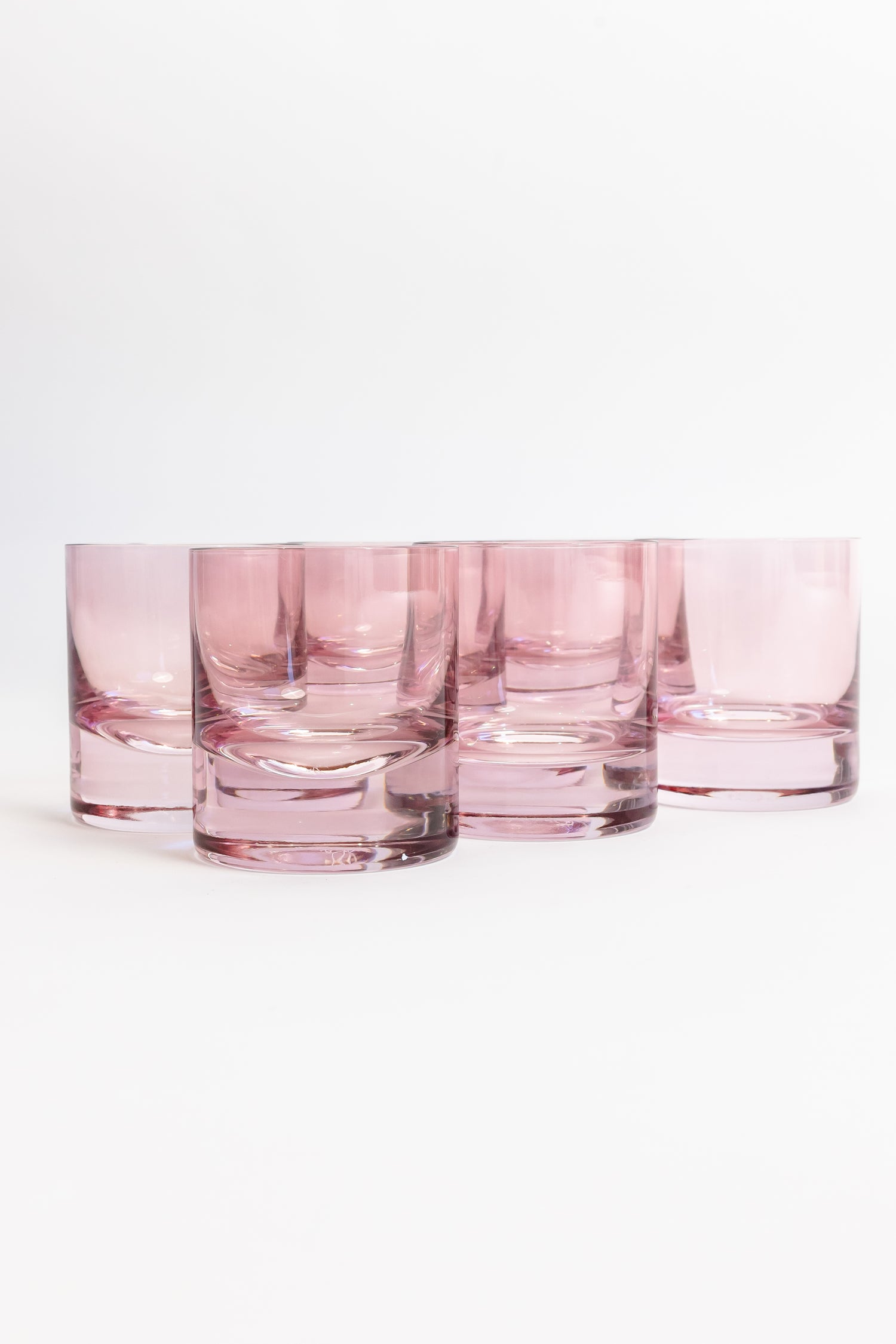 Estelle Colored Rocks Glass - Set of 6 {Rose)