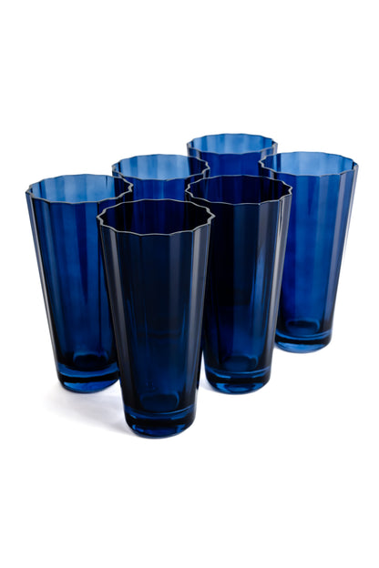 Estelle Colored Sunday High Balls - Set of 6 {Midnight Blue}