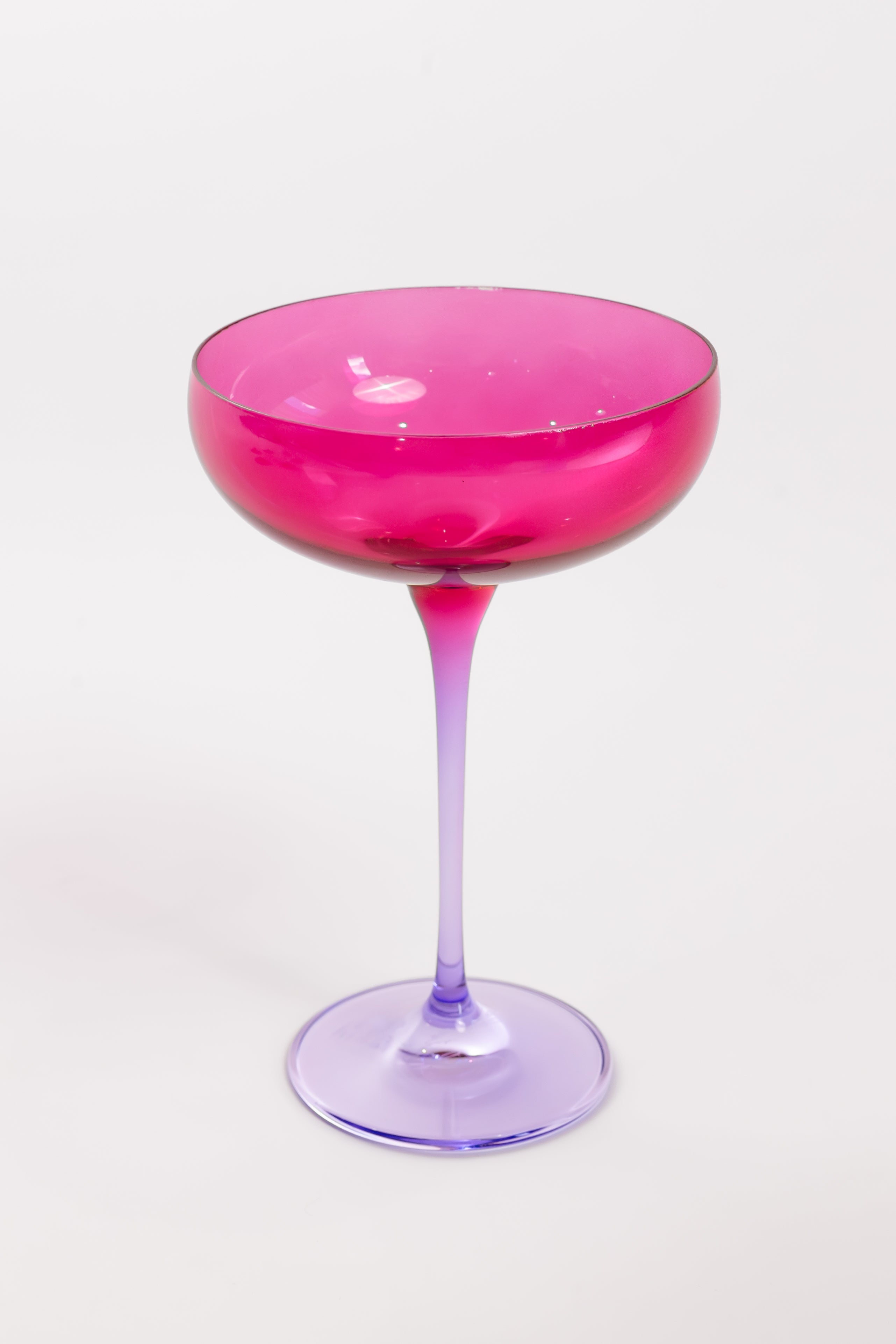 Estelle Colored Champagne Coupe - Set of 2 {Colorblock: Fuchsia + Lave ...