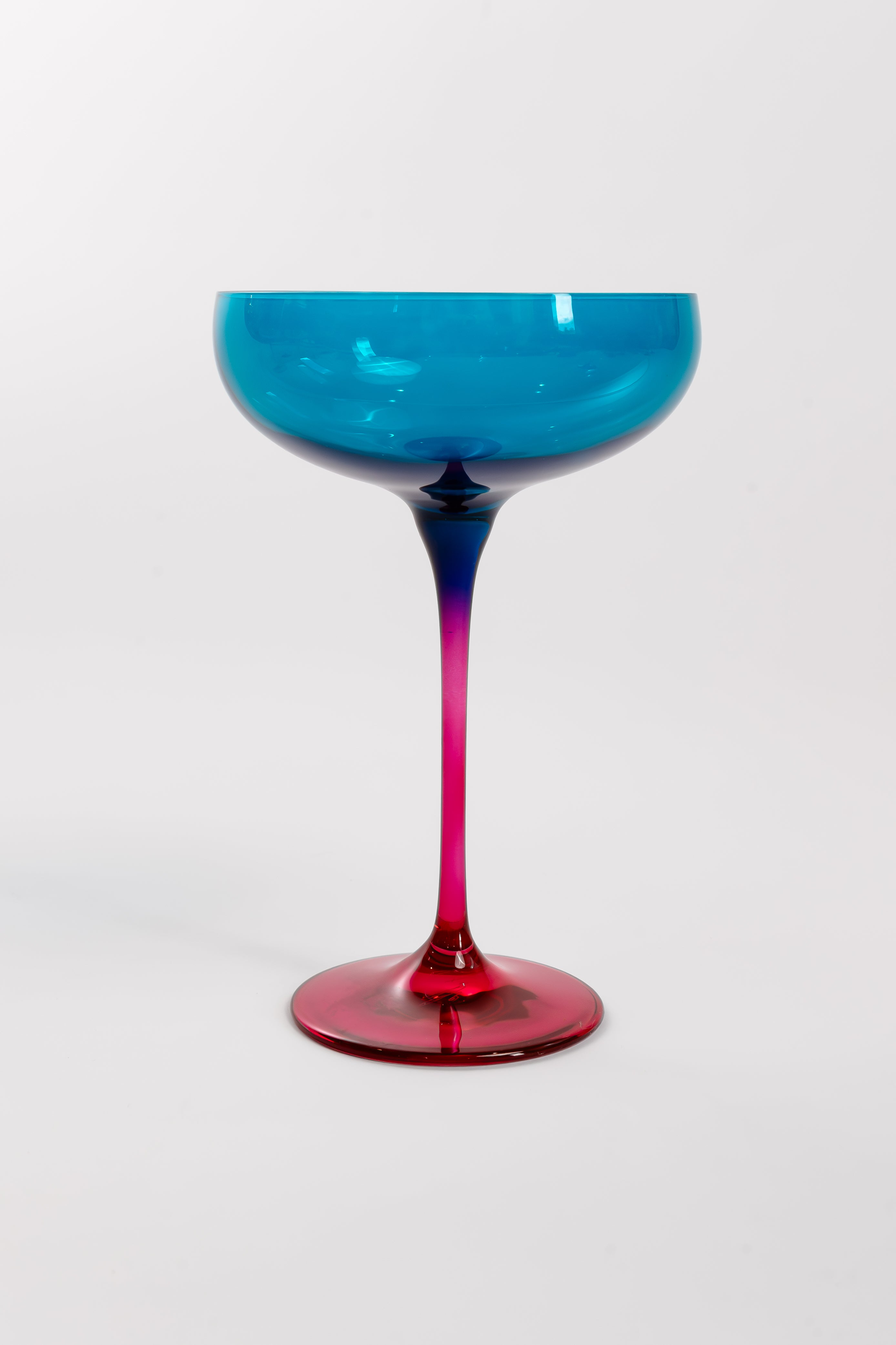 Estelle Colored Champagne Coupe - Set of 6 {Colorblock: Teal + Fuchsia ...