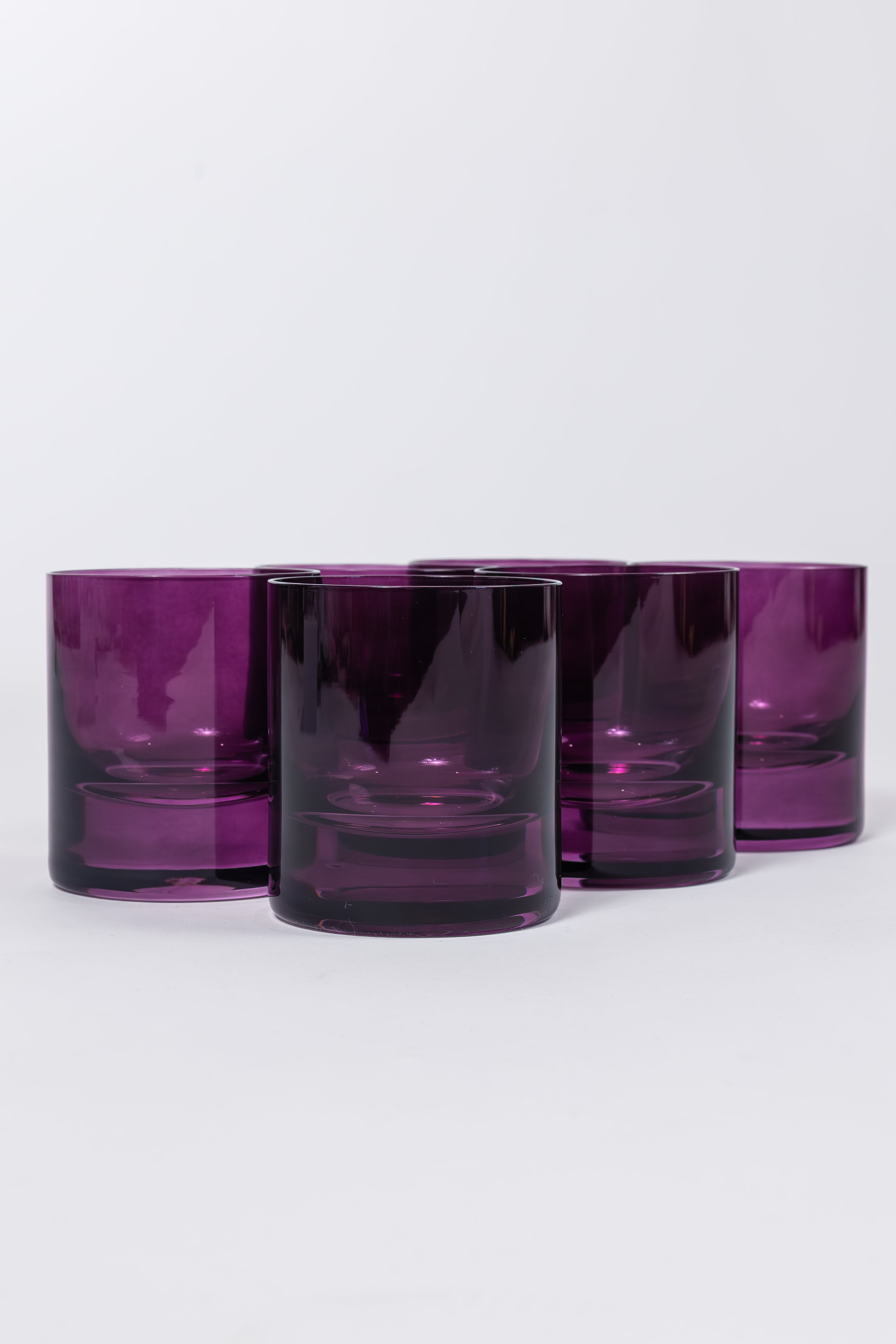 Estelle Colored Rocks Glass - Set of 6 {Amethyst} – Estelle Colored Glass