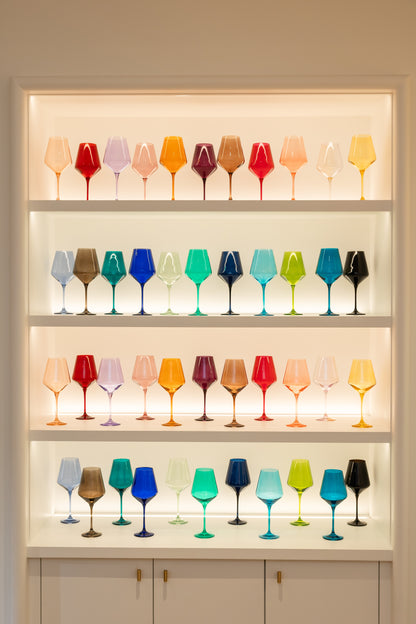 Estelle Colored Wine Stemware - Set of 6 {Custom Set}