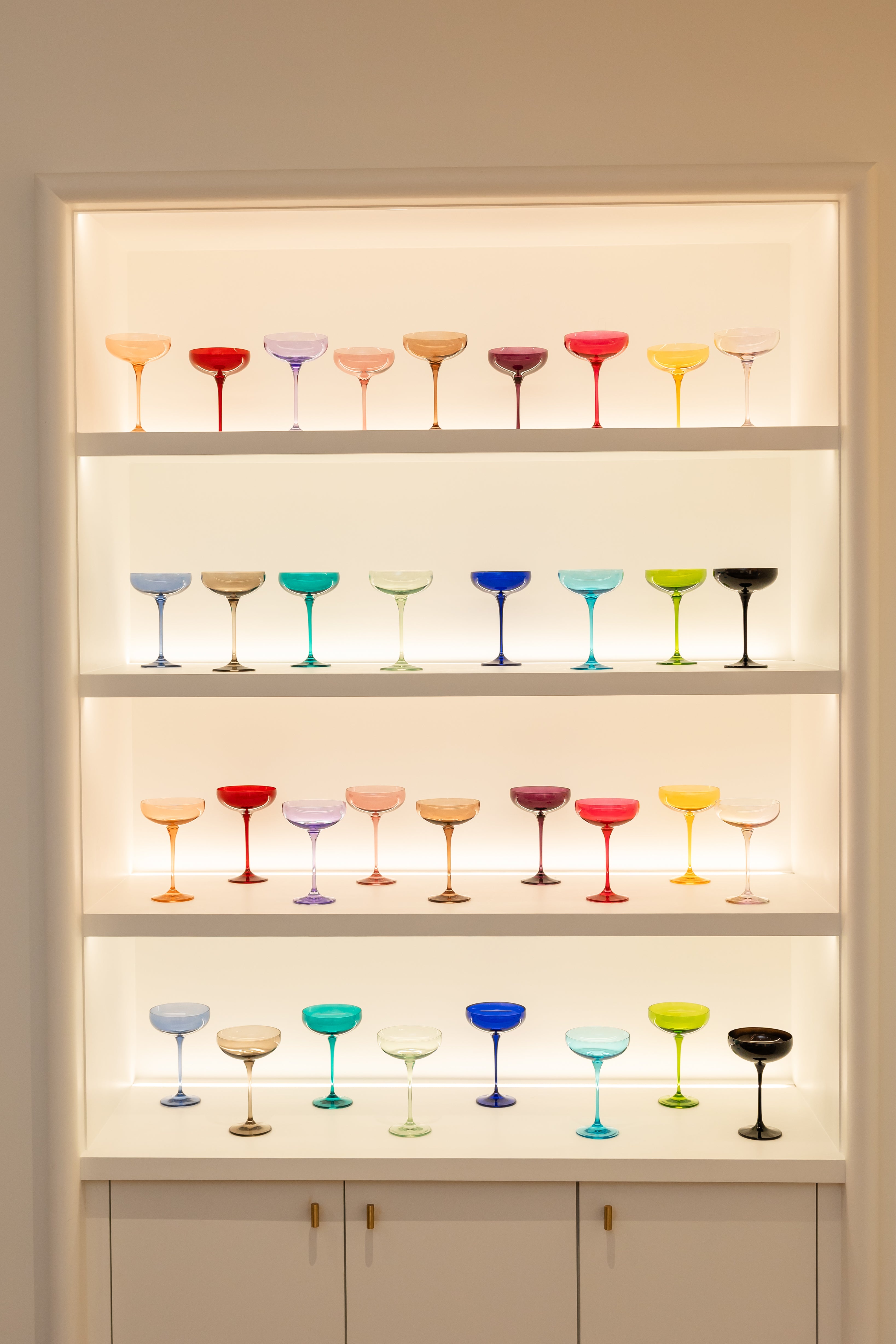 Estelle Colored Champagne Coupe - Set of 6 {Custom Set}