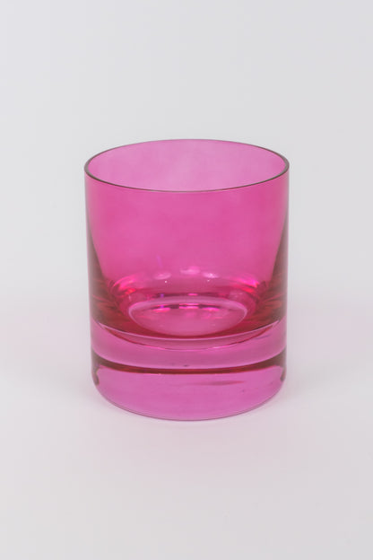 Estelle Colored Rocks Glass - Set of 2 {Fuchsia}
