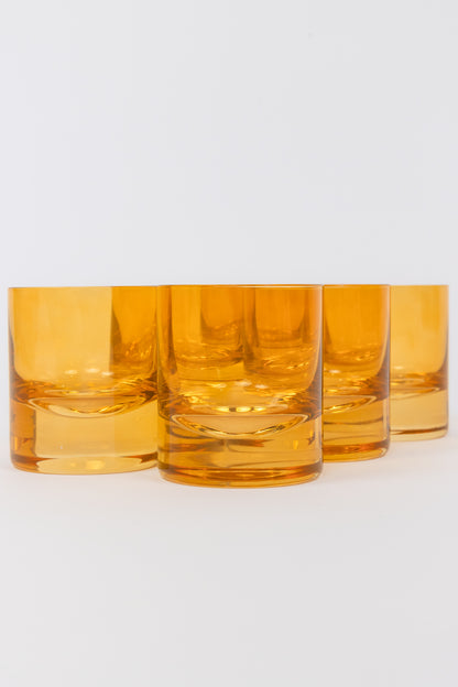 Estelle Colored Rocks Glass - Set of 6 {Butterscotch}