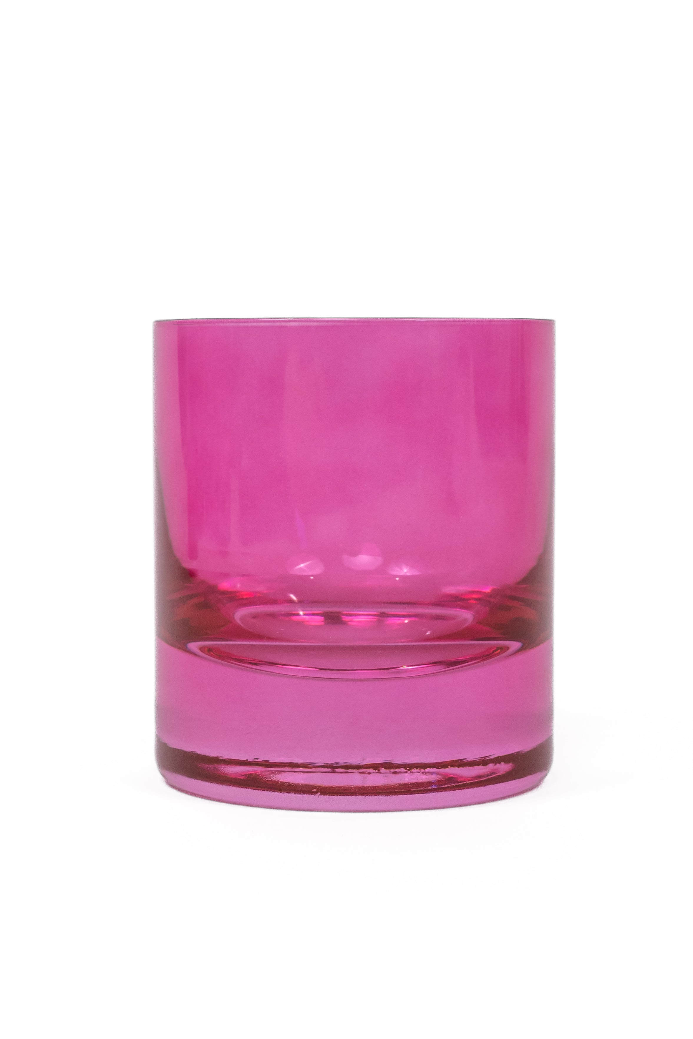 Estelle Colored Rocks Glass - Set of 2 {Fuchsia}