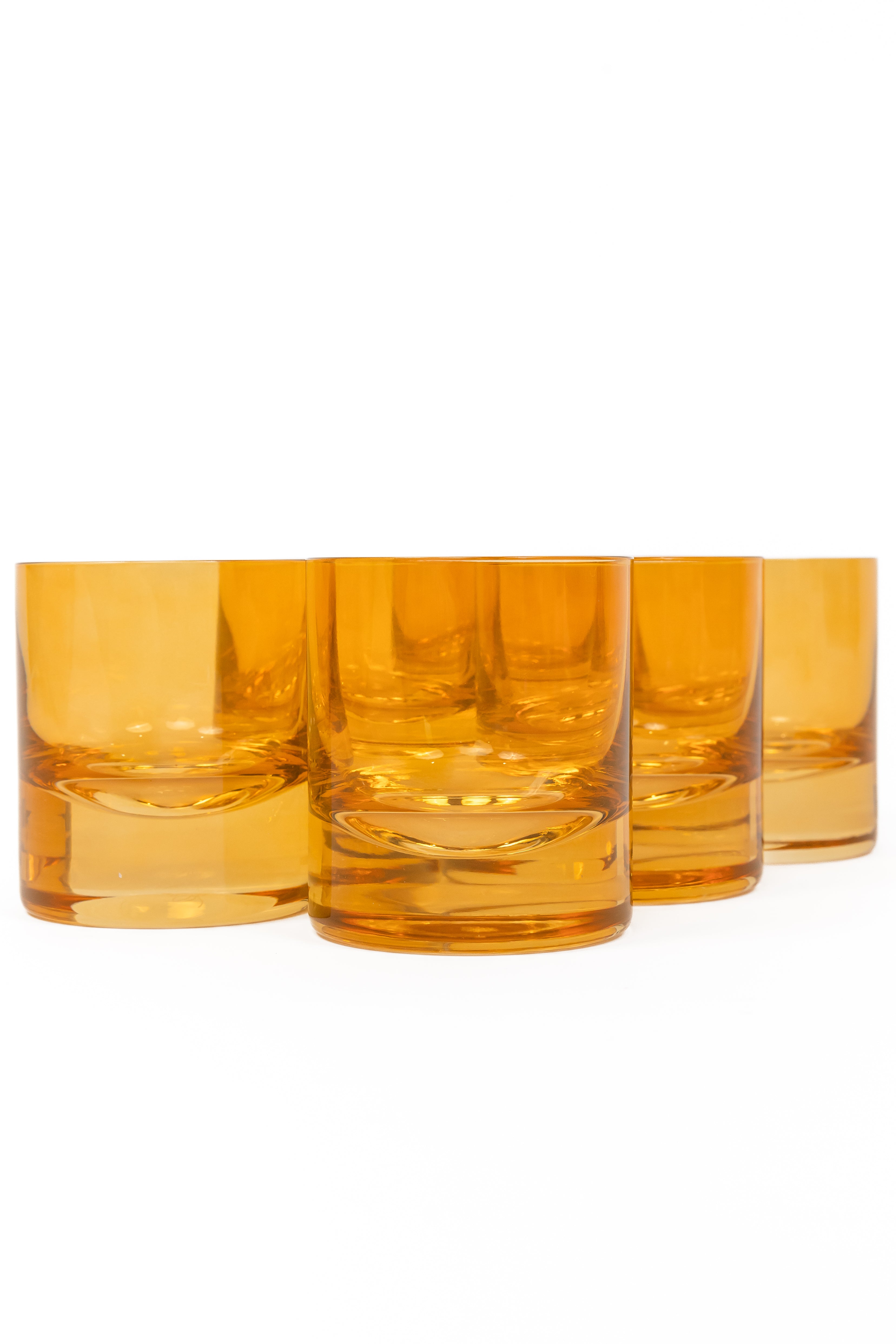 Estelle Colored Rocks Glass - Set of 6 {Butterscotch}