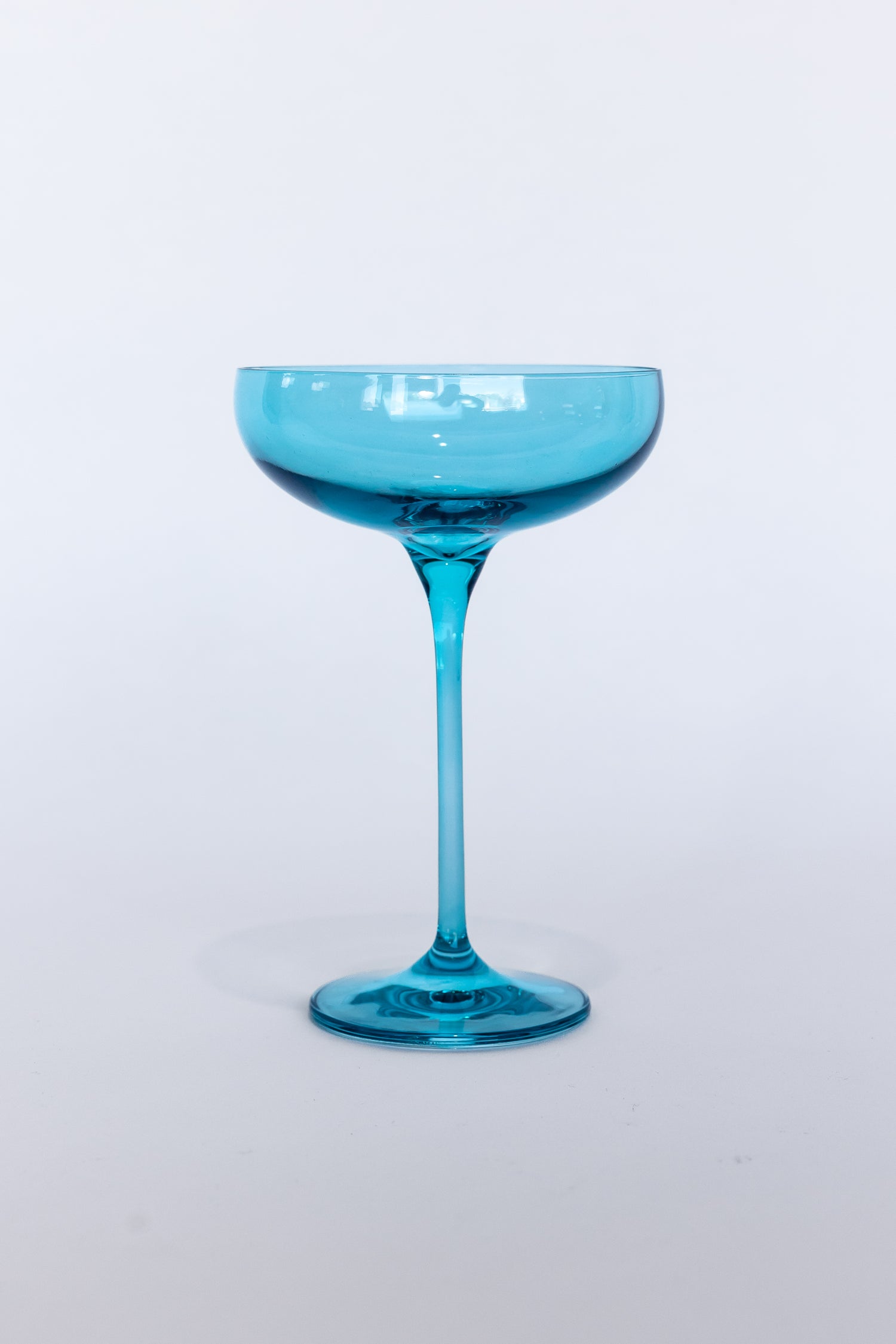 Estelle Colored Champagne Coupe Stemware - Set of 6 {Ocean Blue}