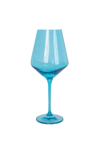 Estelle Colored Wine Stemware - Set of 6 {Ocean Blue}