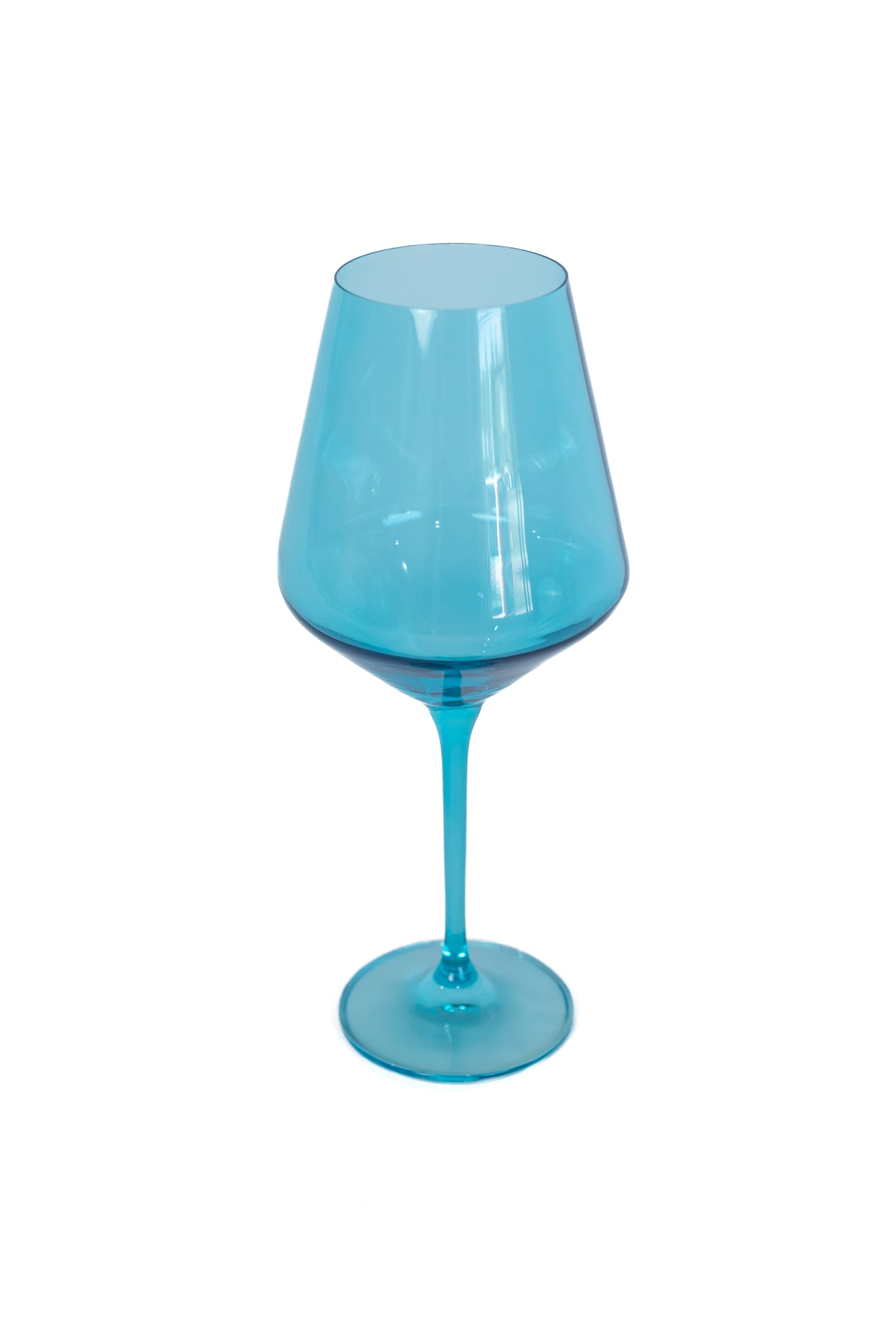 Set of 6 Light Blue Sea Color Wine Glasses