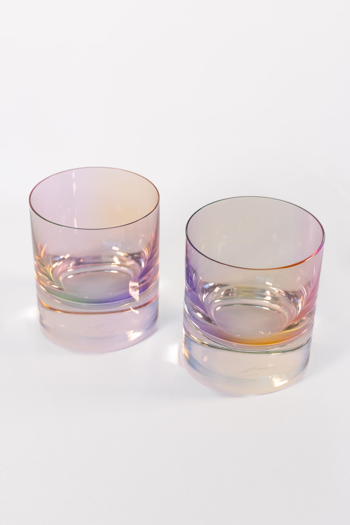 Estelle Colored Rocks Glass - Set of 2 {Iridescent} – Estelle Colored Glass