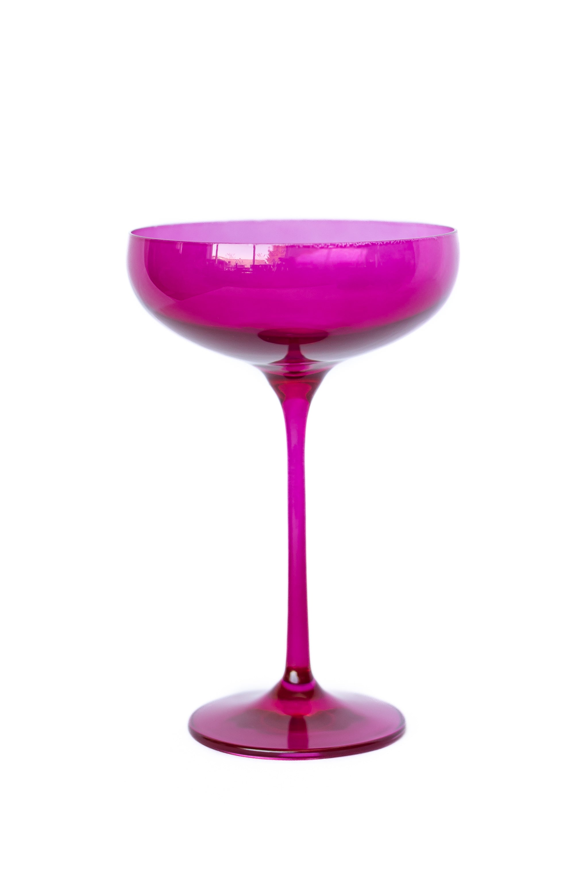 Estelle Colored Champagne Coupe Stemware Set of 2 {Viva Magenta (Our