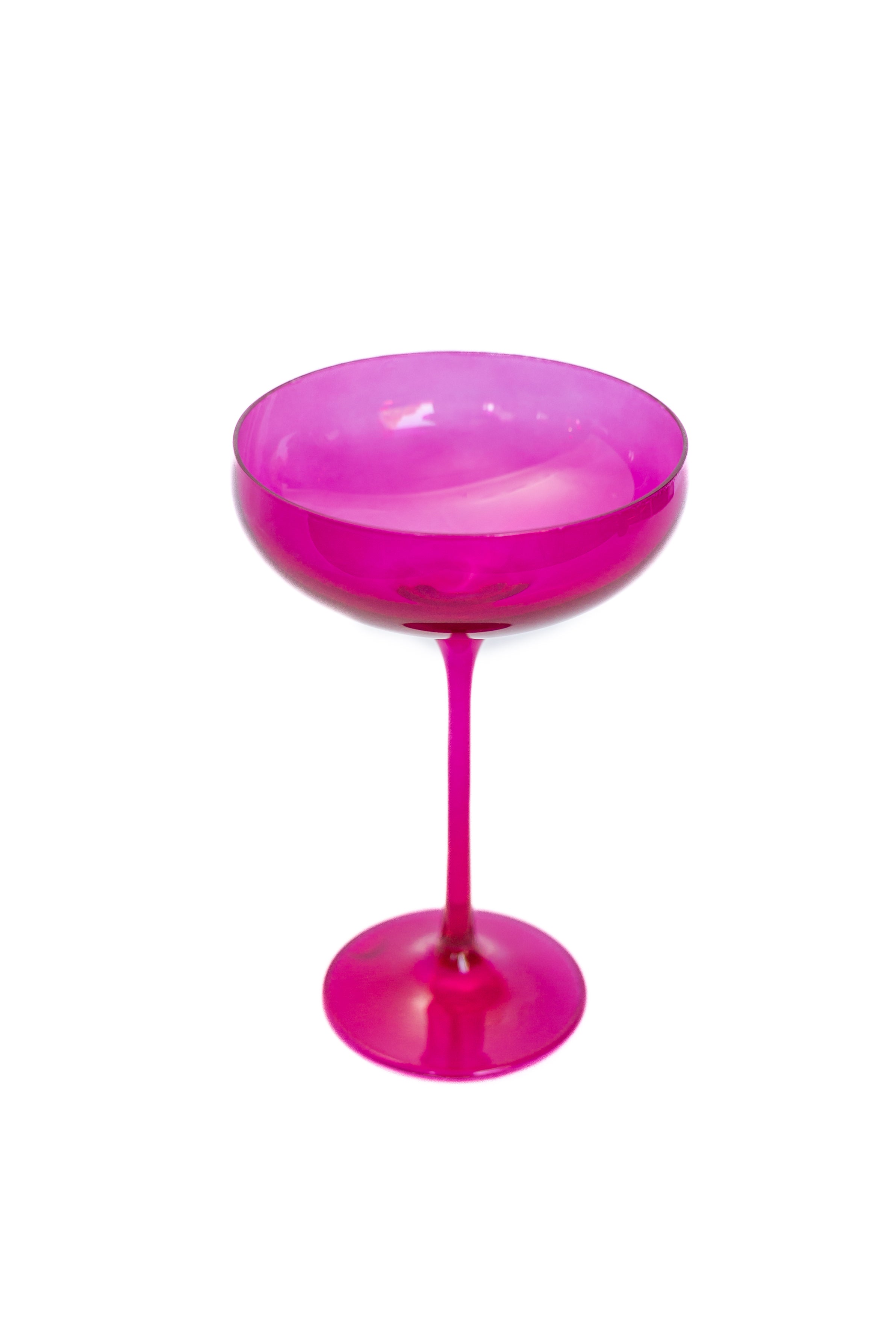 Estelle Colored Champagne Coupe Stemware Set of 2 {Viva Magenta (Our