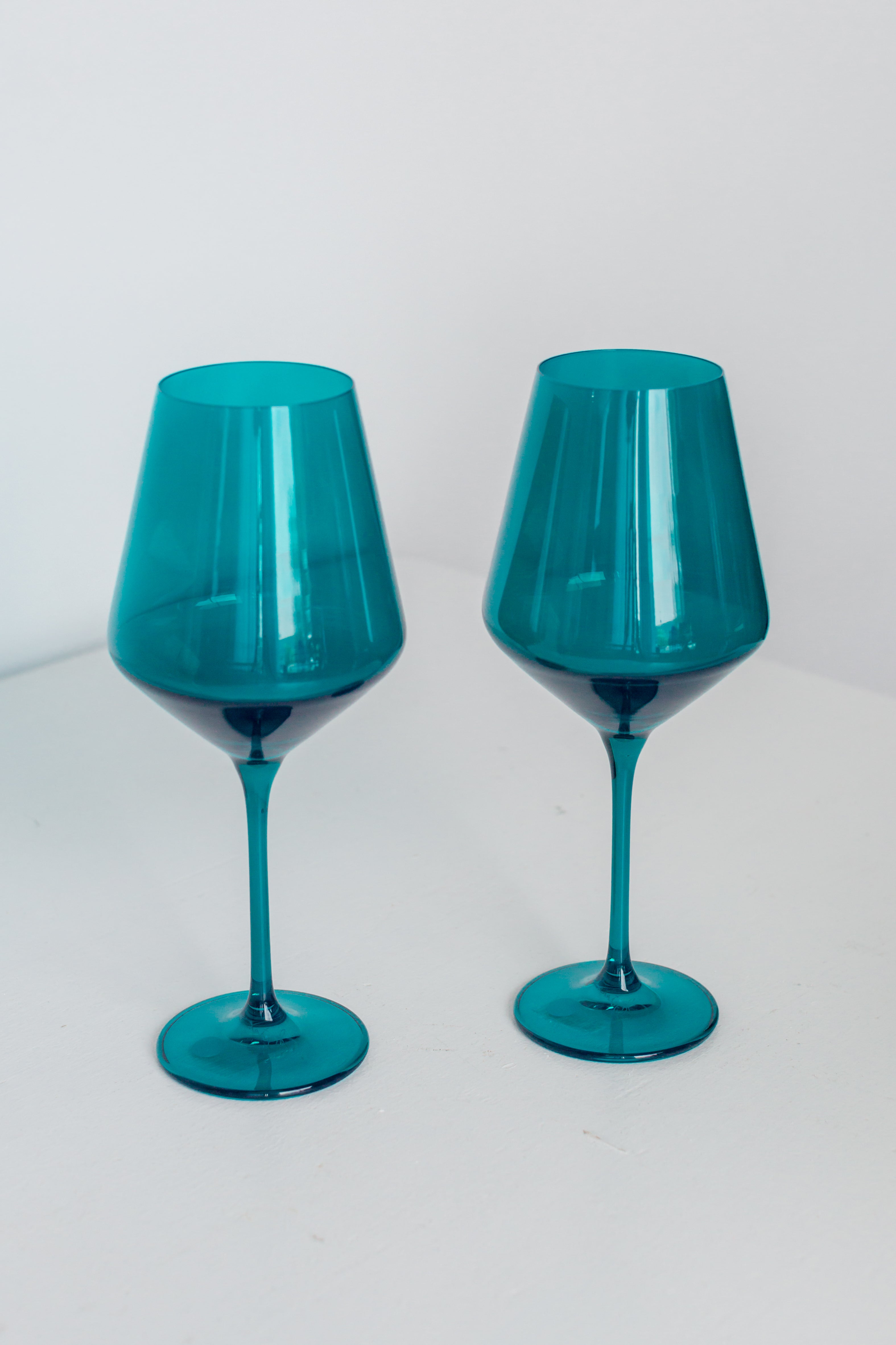 Estelle Colored Wine Stemware - Set of 2 {Teal}