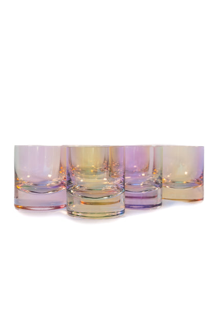 Estelle Colored Rocks Glass - Set of 6 {Iridescent}