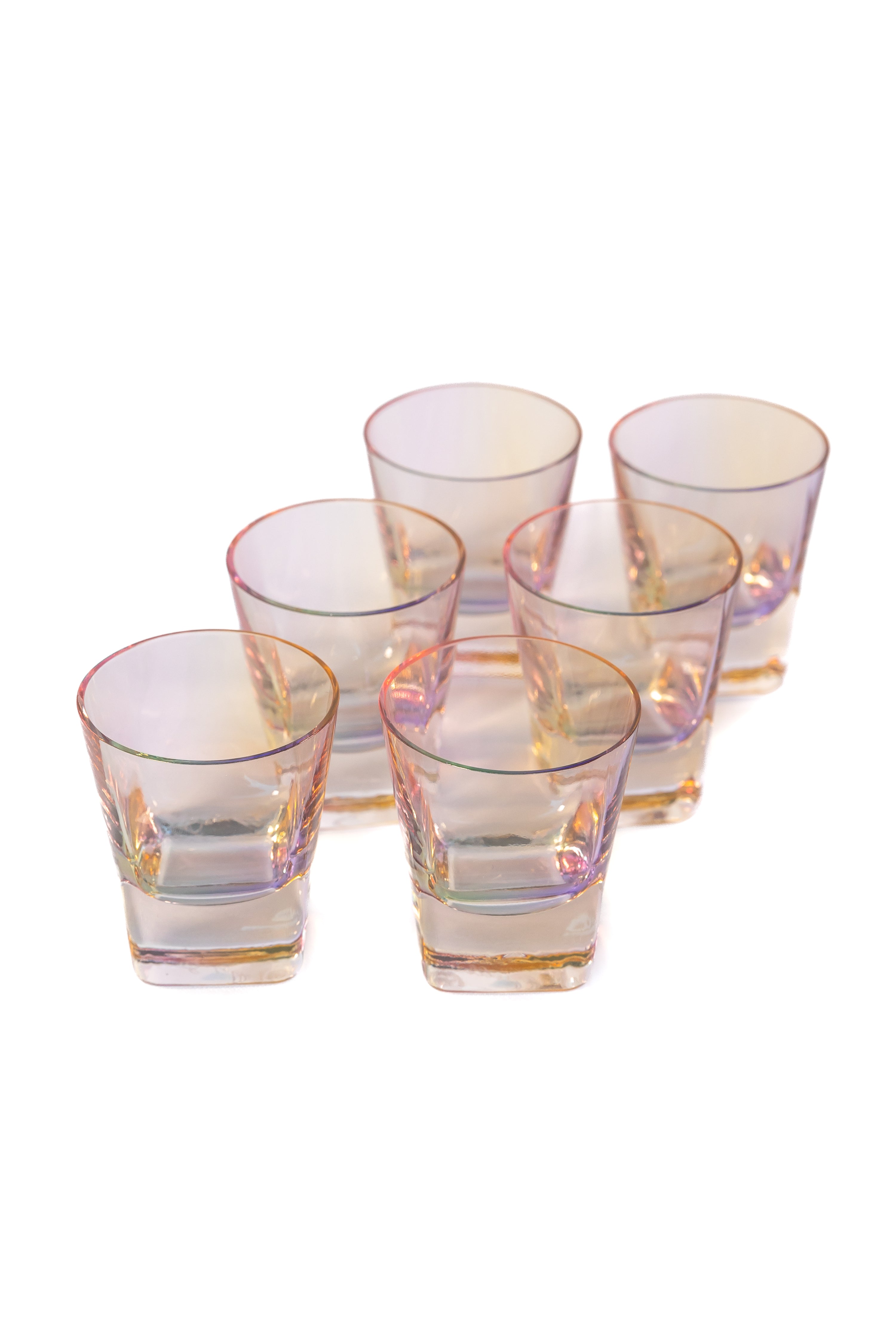 Estelle Colored Shot Glasses Set of 6 {Iridescent} Estelle Colored