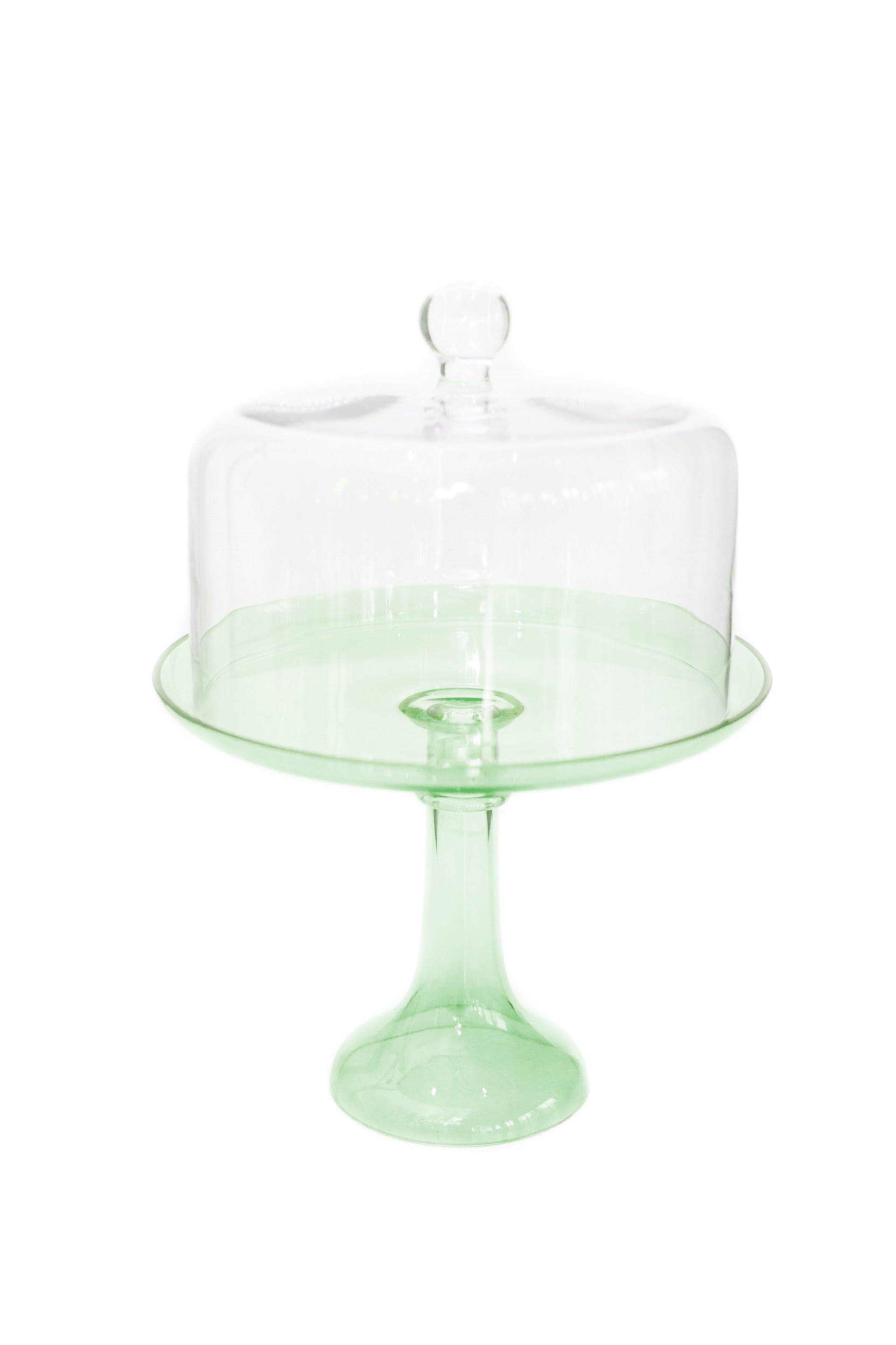 Cake Stand with Dome, Wedding Cake Stand with Lid, Dark Green Ceramic Tray  With Dust-proof Transparent Glass Dome Falafel Display Plate Family Fruit  Dome Bar (Size : 25cm) : Buy Online at